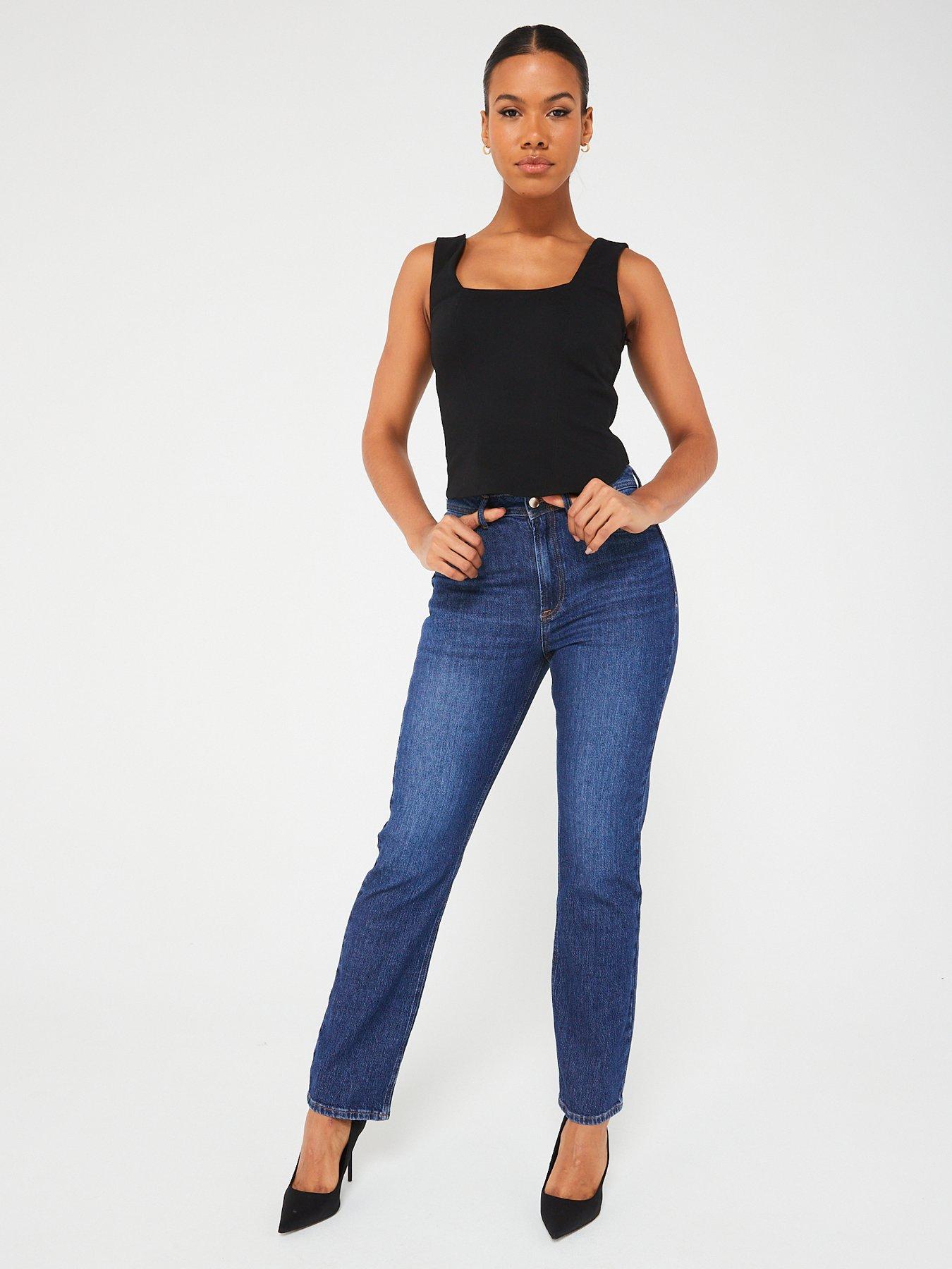 Full length store wide leg jeans