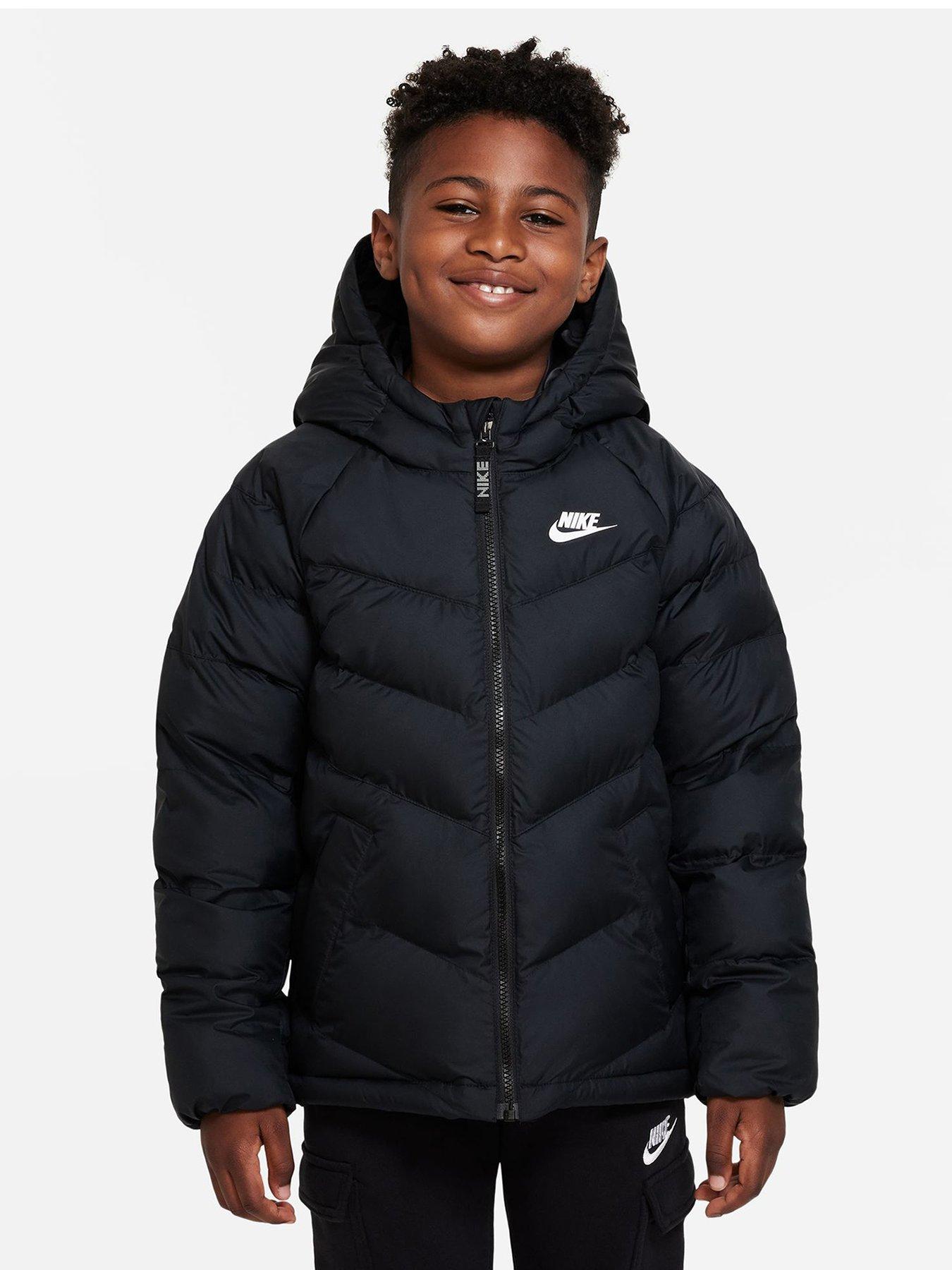 Nike Older Kids Synthetic-fill Hooded Jacket - Black | very.co.uk