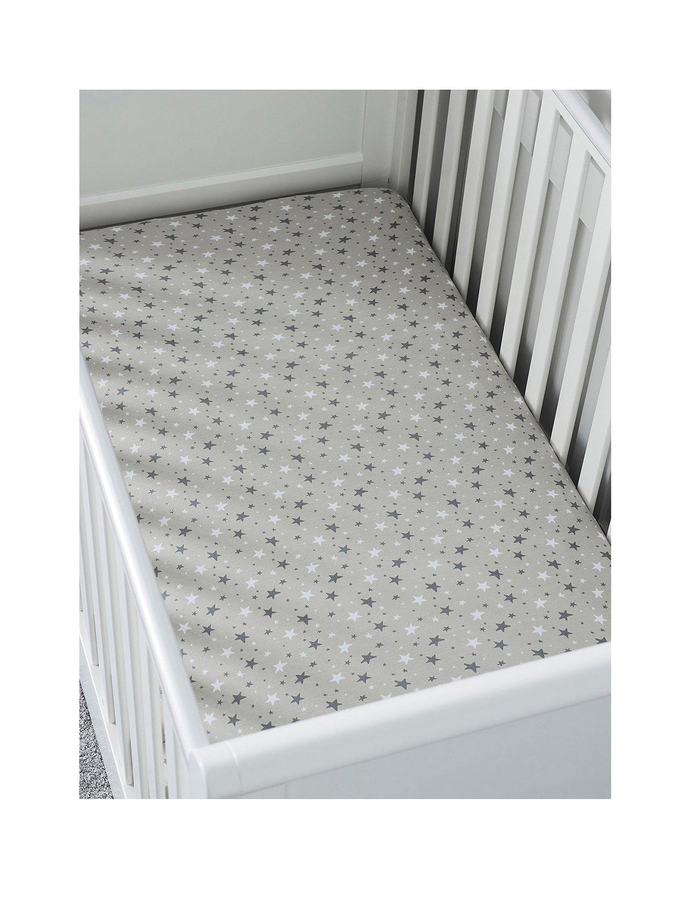 Grey cot store bed sheets