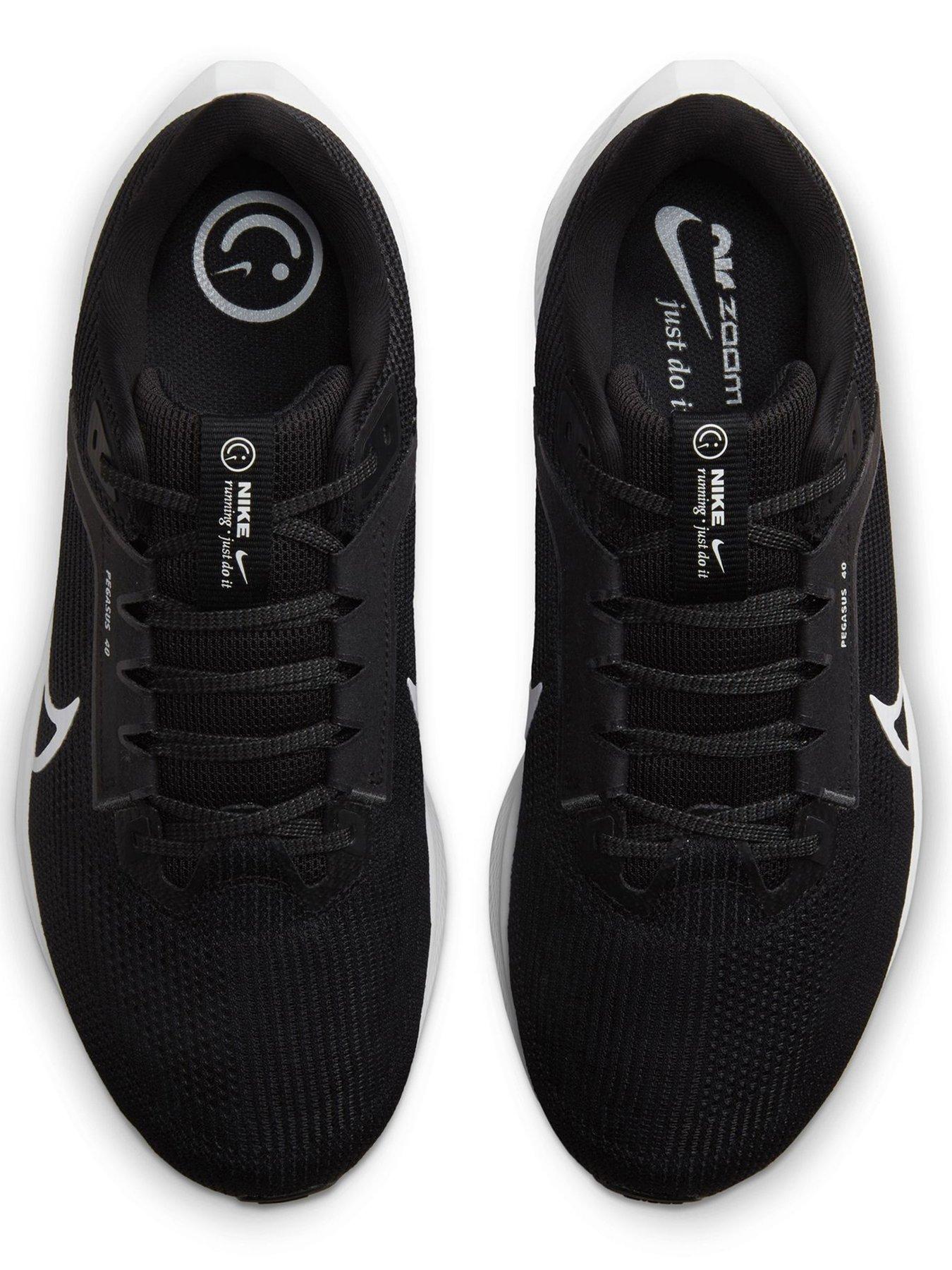 Nike Mens Running Pegasus 40 Wide Fitting Trainers - Black | Very.co.uk