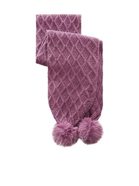 mango-girls-knitted-cable-pom-scarf-purple