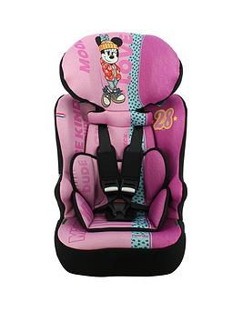 Minnie Mouse Disney Race I Belt Fitted High Back Booster Car Seat - 76-140Cm 9 Months - 12 Years 
