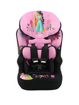 disney princess race i belt fitted high back booster car seat - 76-140cm (9 months to 12 years)