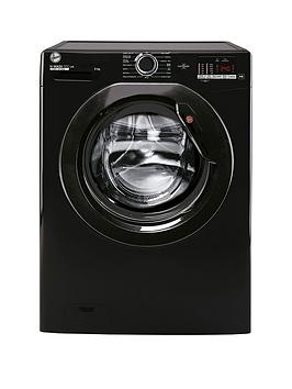 Product photograph of Hoover H-wash 300 Lite H3w492dabb4 1-80 9kg Load 1400 Spin Washing Machine - Black from very.co.uk
