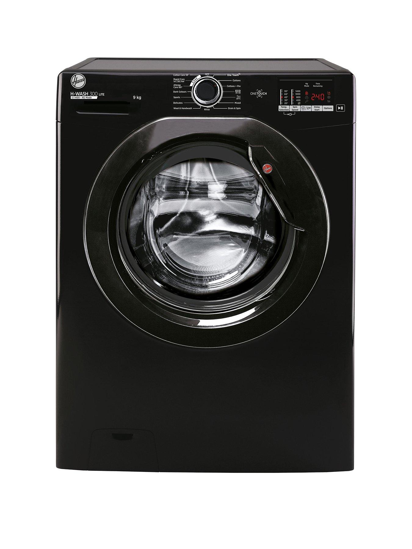 undefined H-WASH 300 LITE H3W492DABB4/1-80 9kg Load, 1400 Spin Washing Machine - Black
