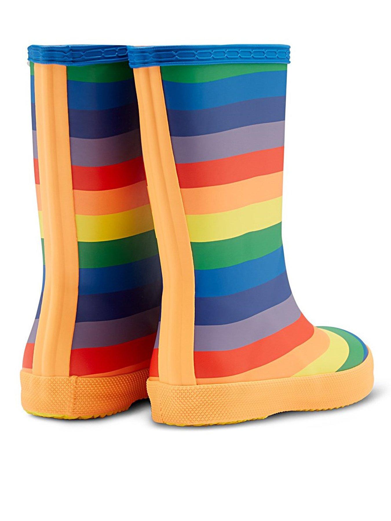 Hunter Original First Classic Rainbow Print Wellington Boots