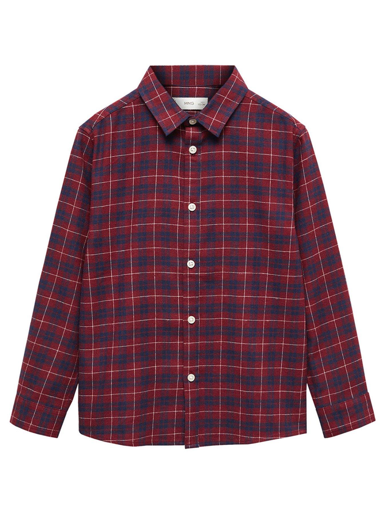 Boys tartan deals shirt