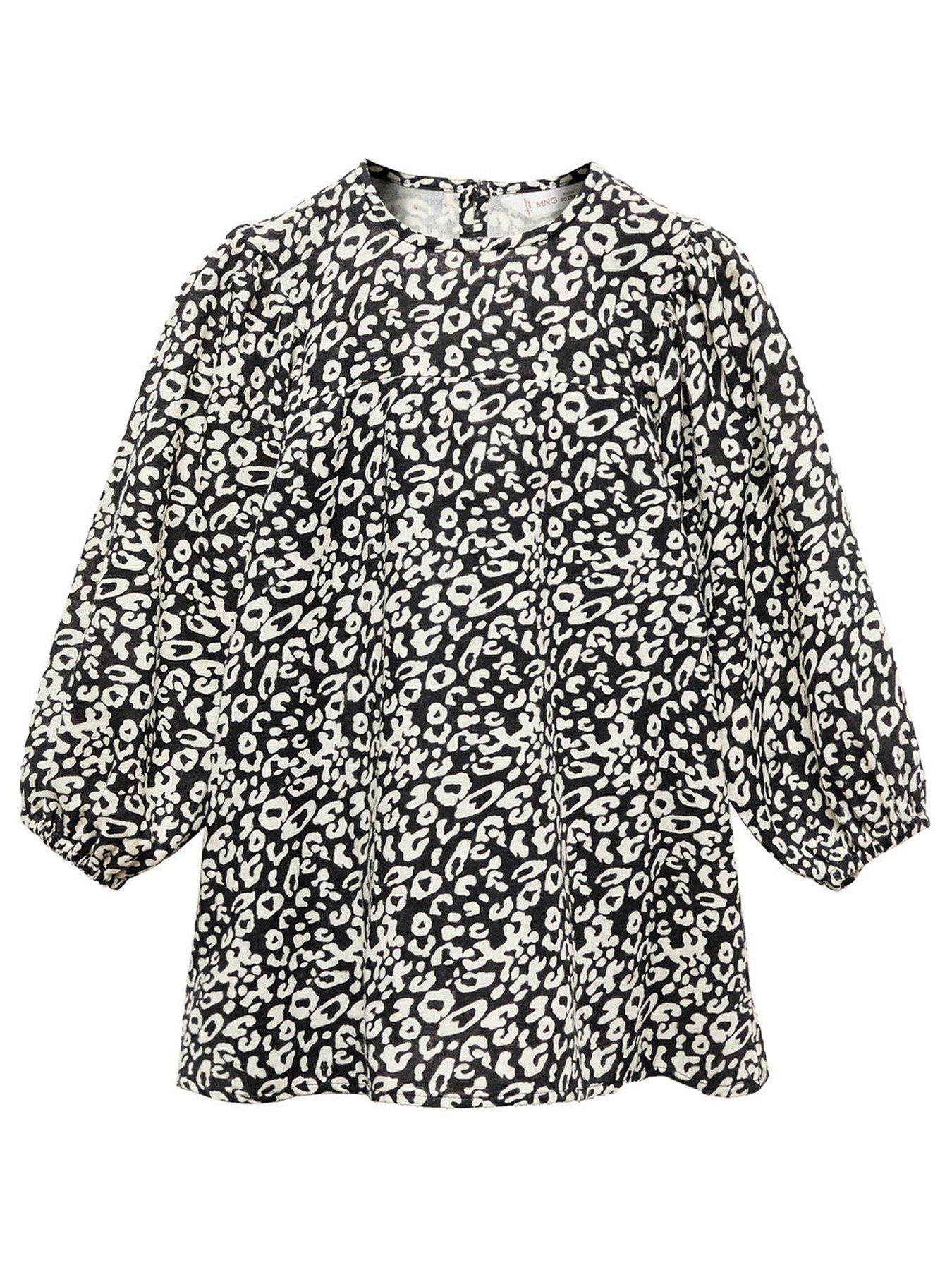 mango-younger-girls-cheetah-print-long-sleeve-dress--black