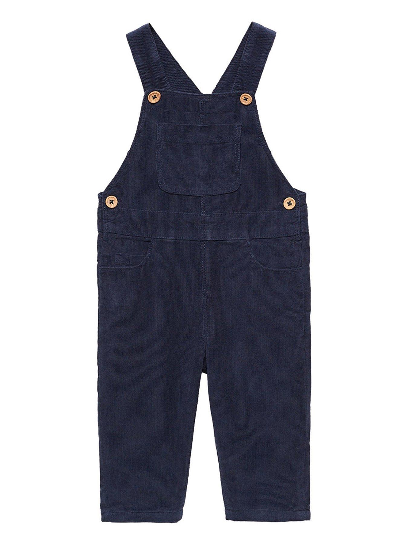 Younger Boys Cord Dungarees Navy