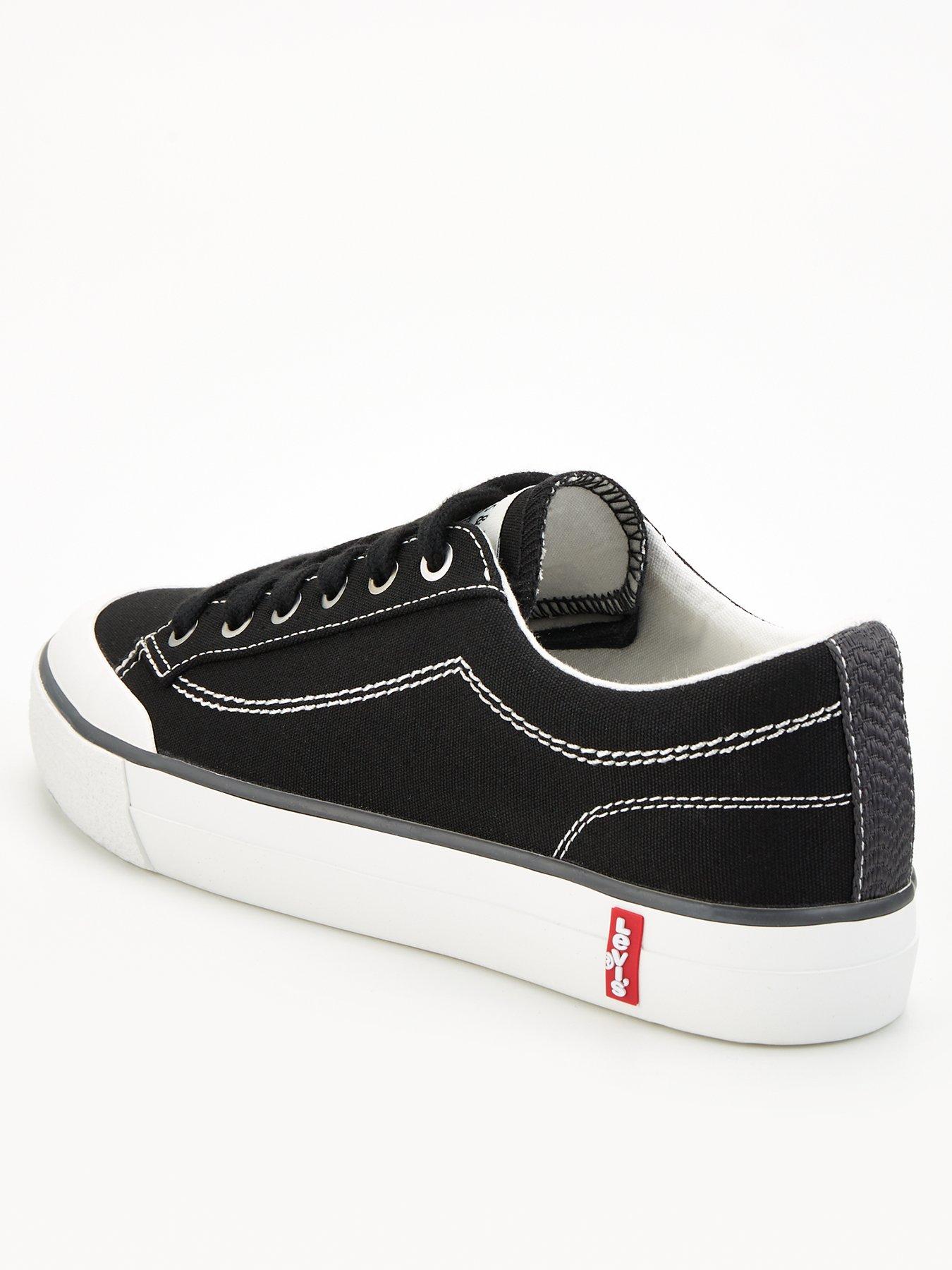 Black levi's canvas sale shoes