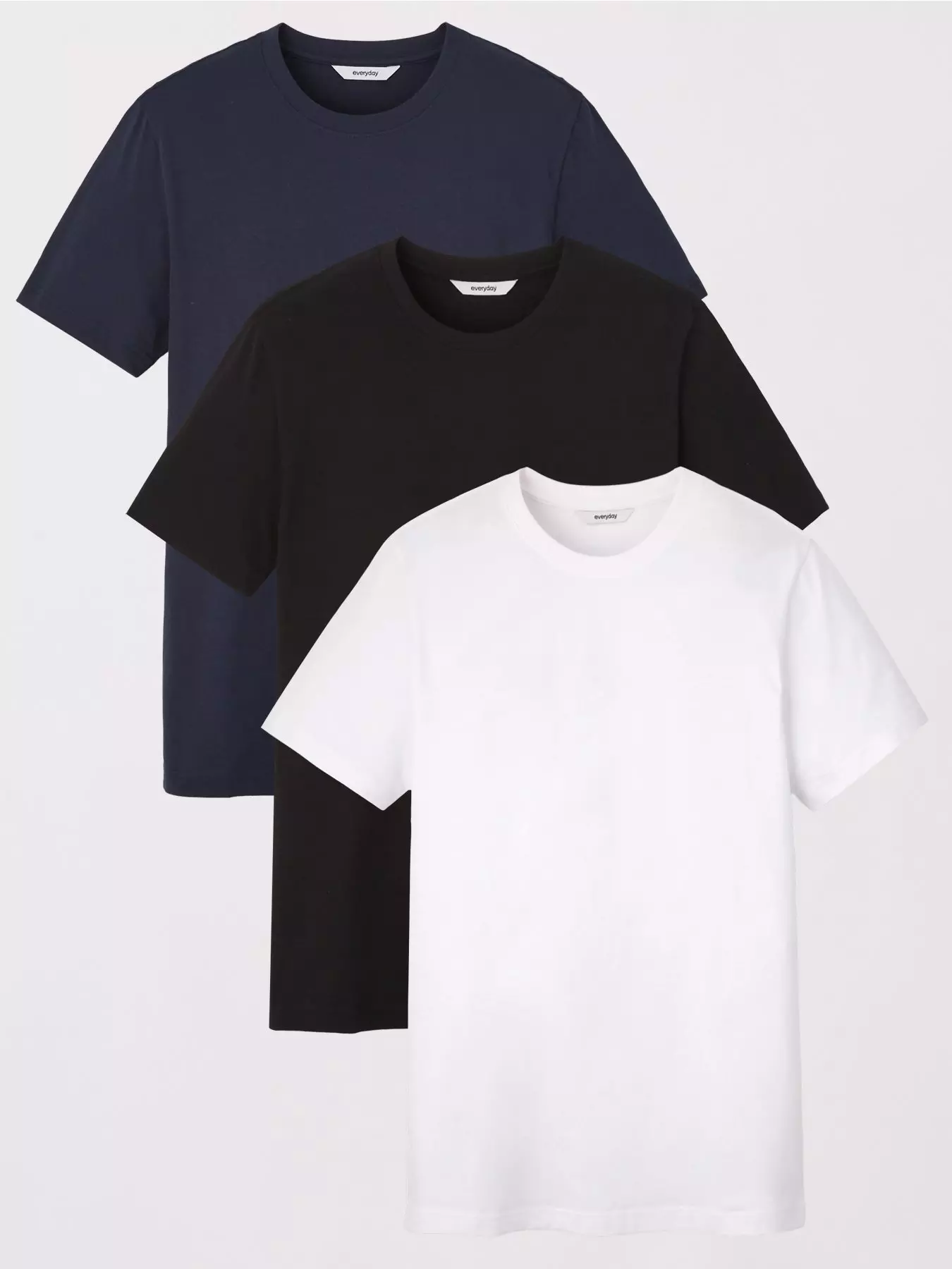 Buy DKNY Mens Giants Three Pack T-Shirts Black/White/Grey Marl