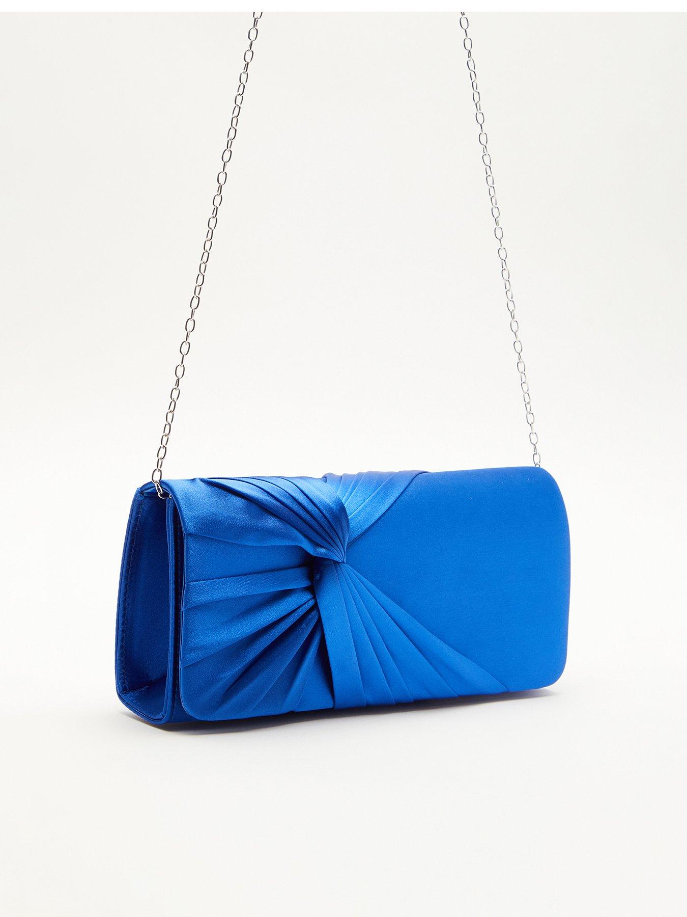 Royal blue and hotsell silver clutch bag