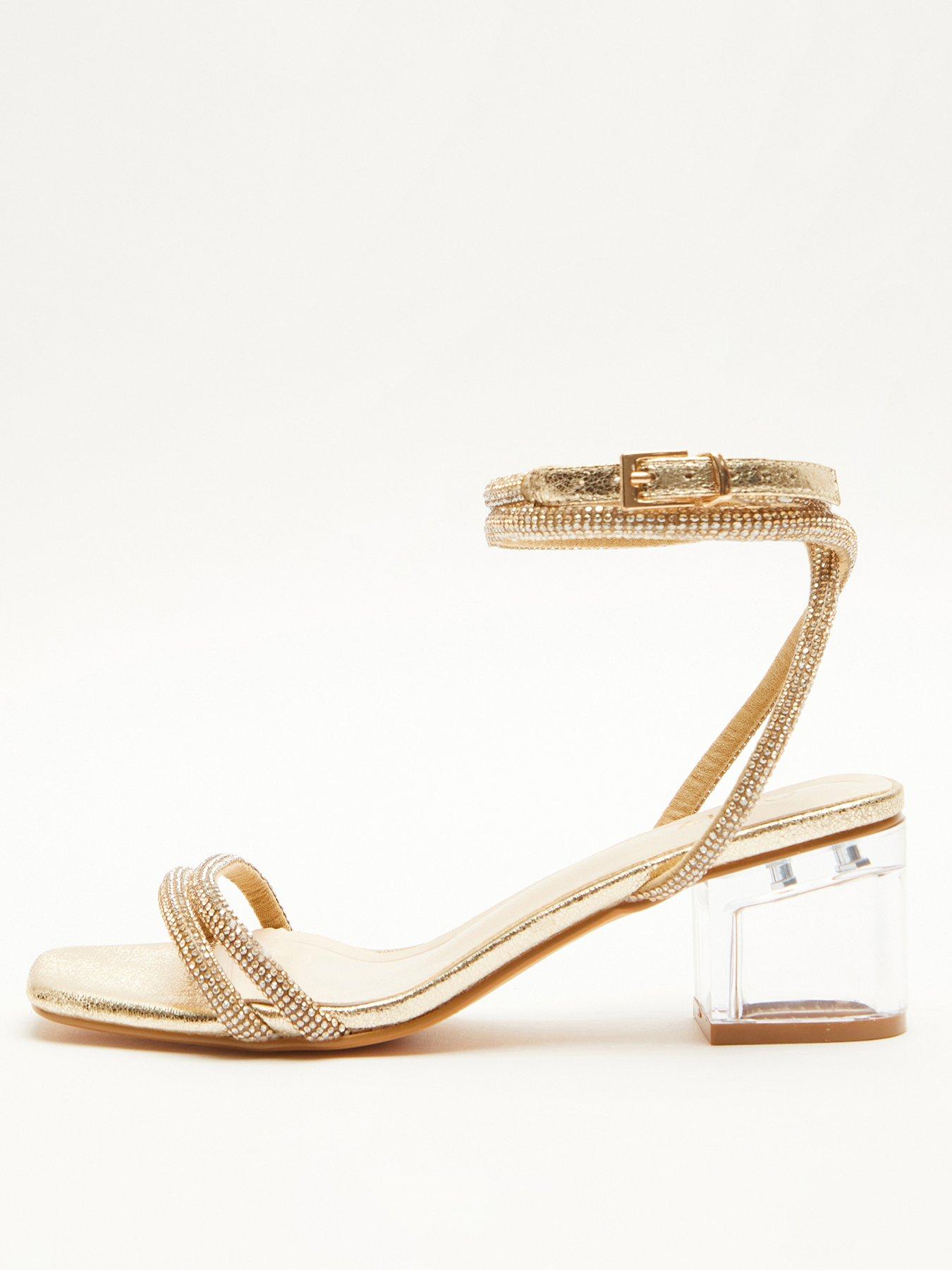 Clear low hot sale heel sandals