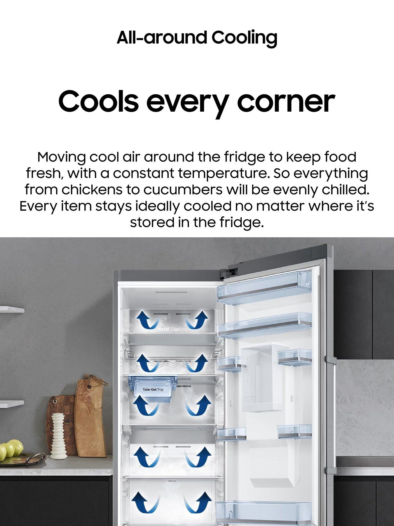 Image 4 of 7 of Samsung RR7000 RR39C7DJ5SA/EU 60cm Wide, Tall One-Door Fridge with Non-Plumbed Water Dispenser -&nbsp;E Rated&nbsp;- Silver