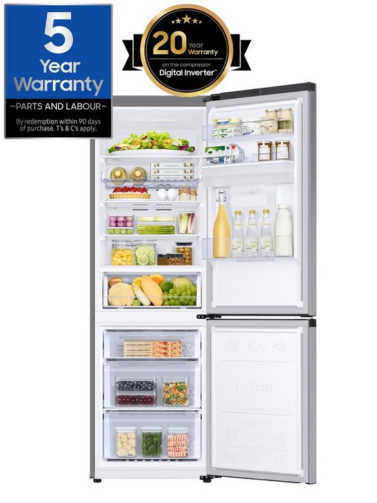 stillFront image of samsung-rb7300tnbsprb34c652esaeunbsp4-series-frost-free-classic-fridge-freezer-with-non-plumbed-water-dispenser-e-rated-silver