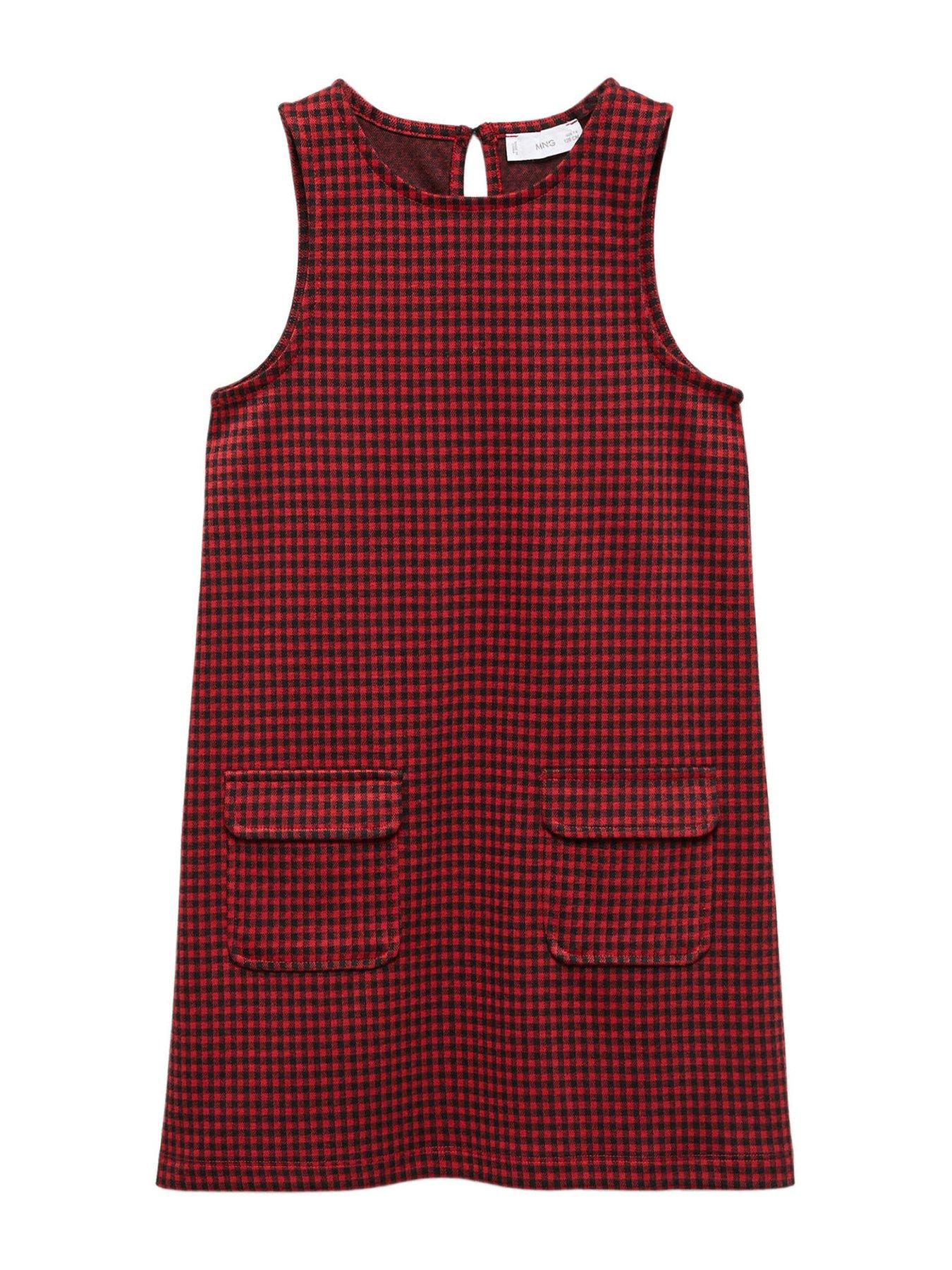 Mango red hot sale gingham dress