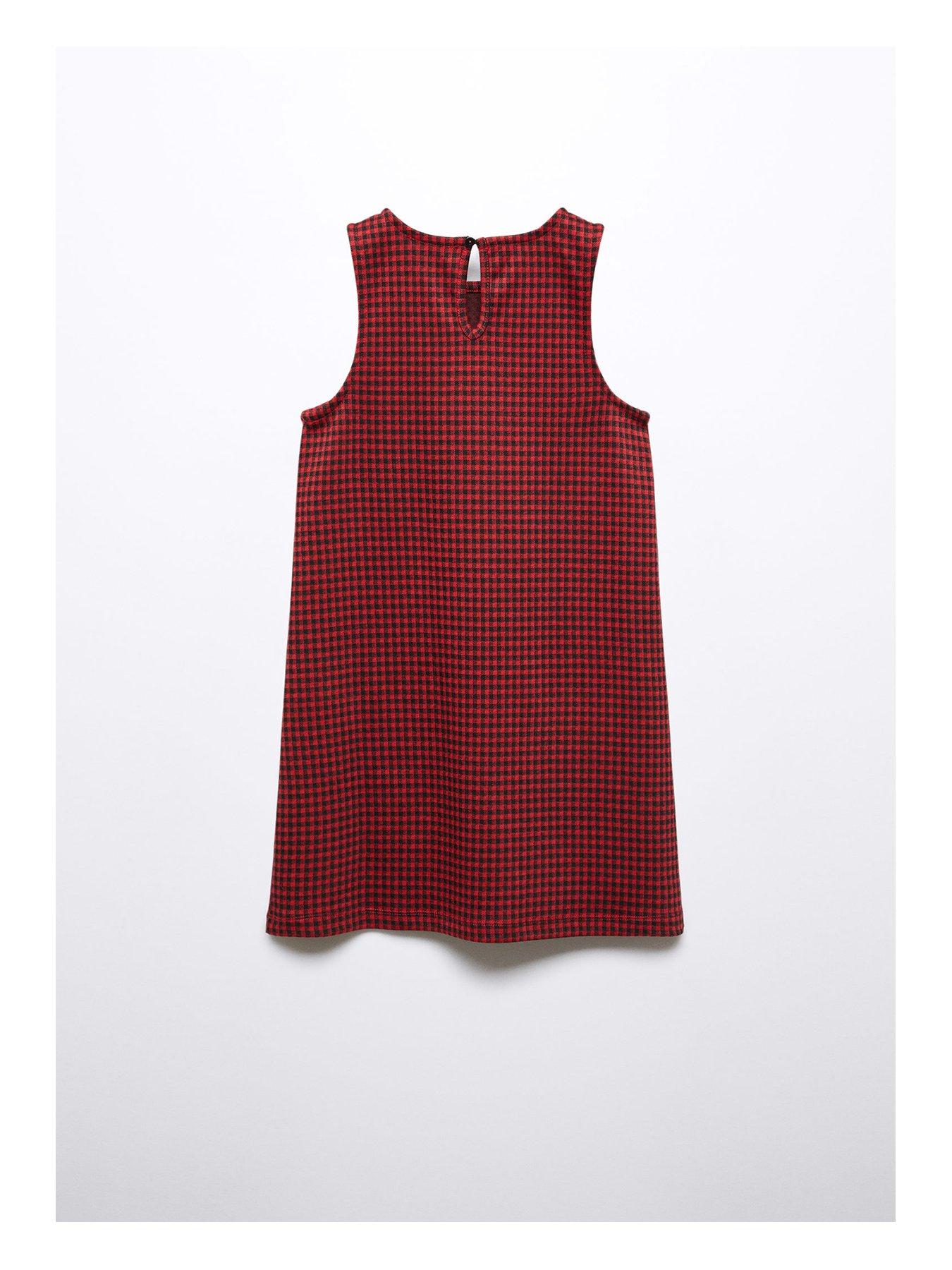 Mango red hot sale gingham dress