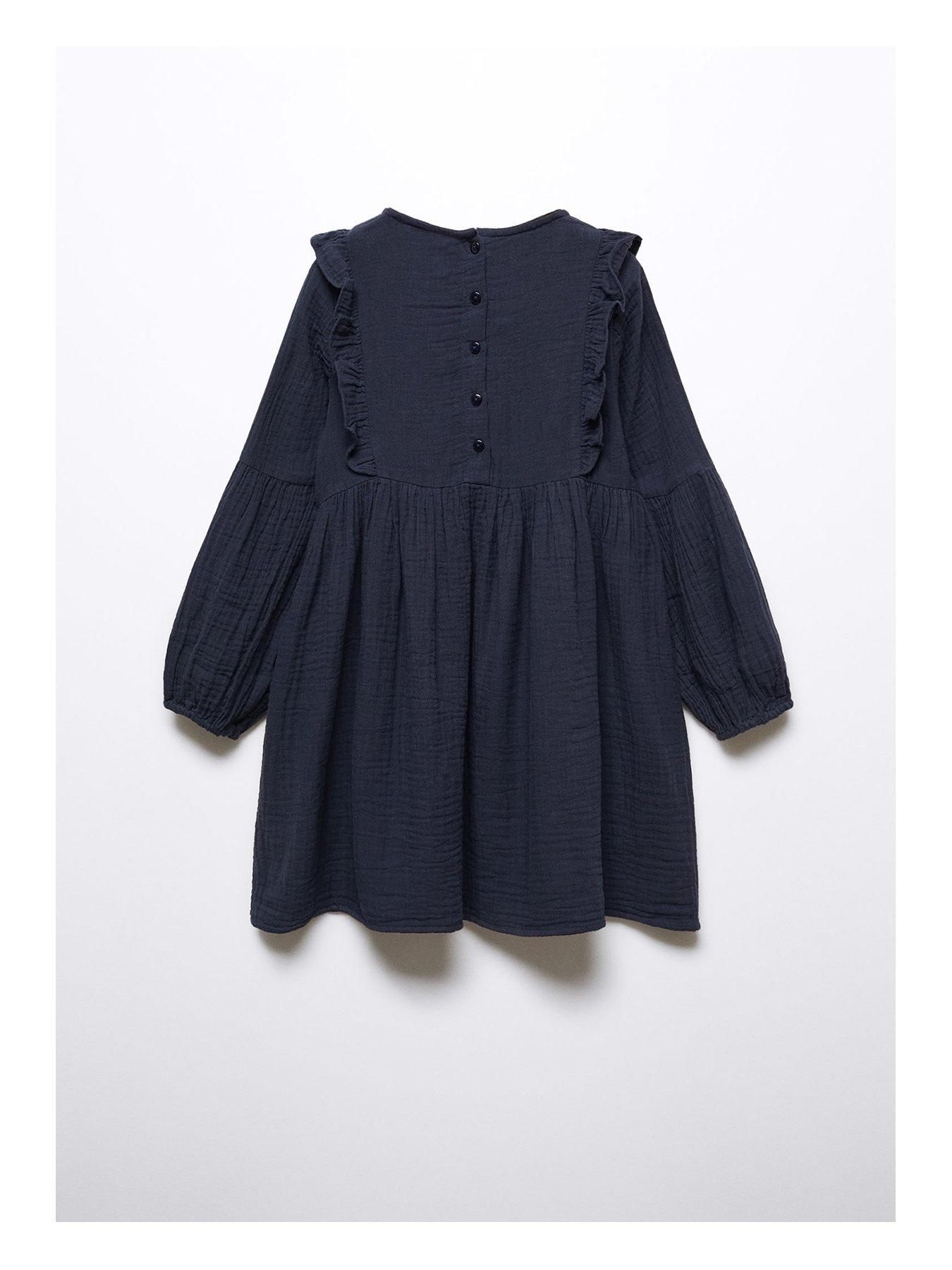 Mango navy outlet dress