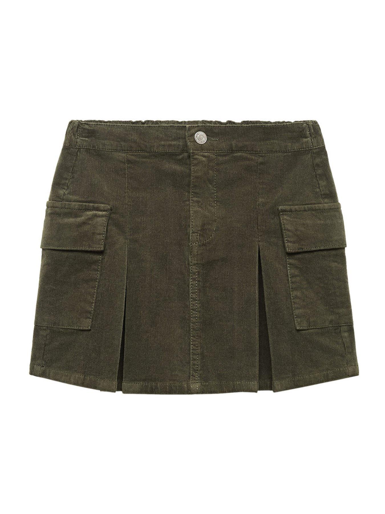 Cord skirt outlet khaki