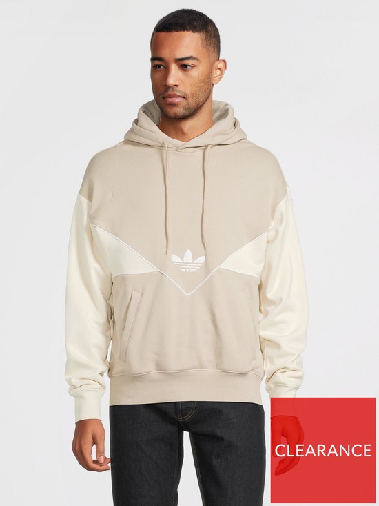 front image of adidas-originals-hoodie-beige
