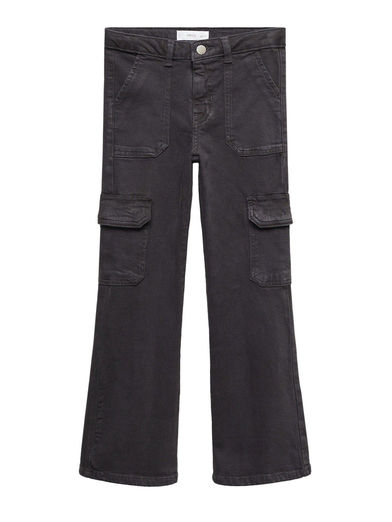 Flared cargo trousers