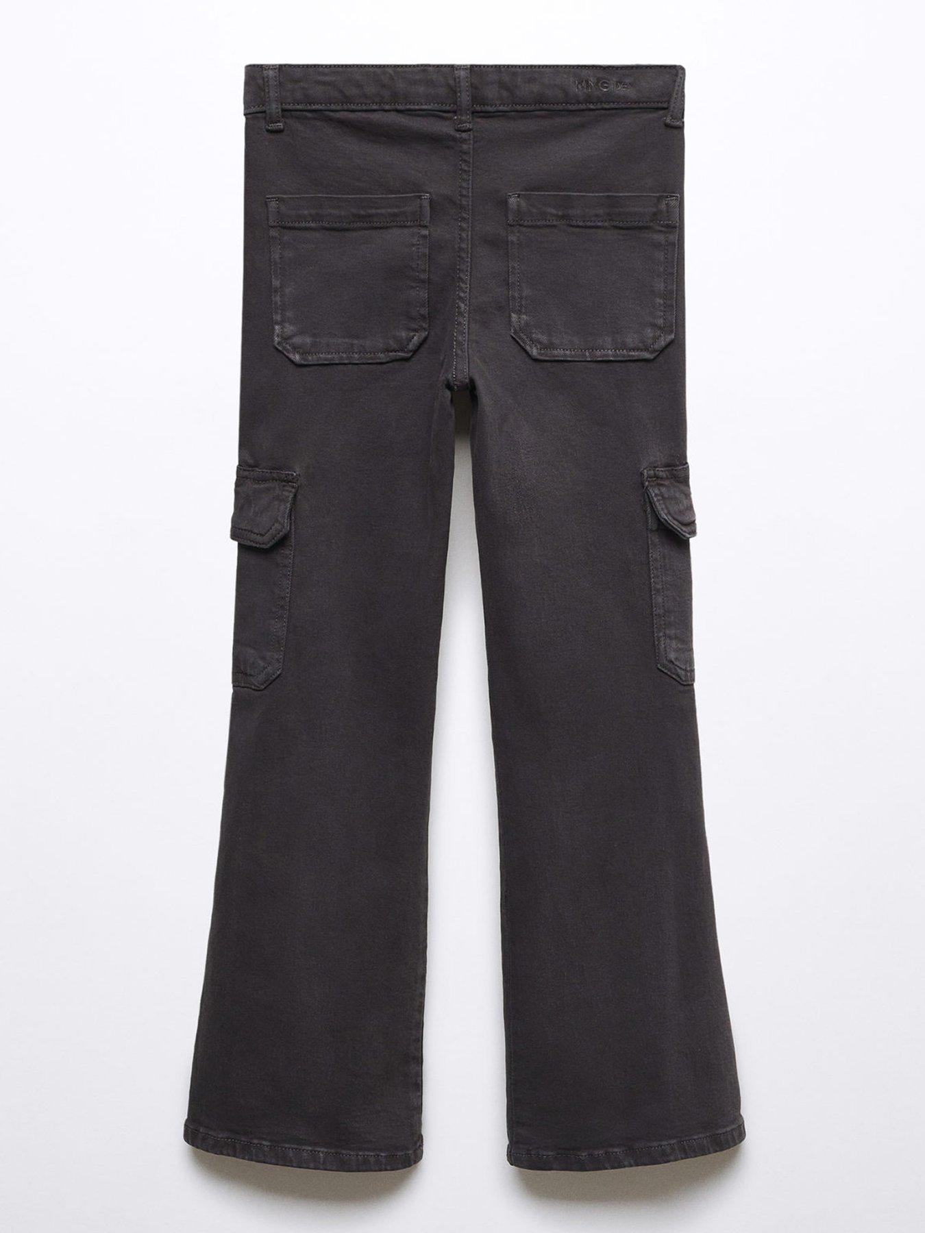 Flared cargo trousers