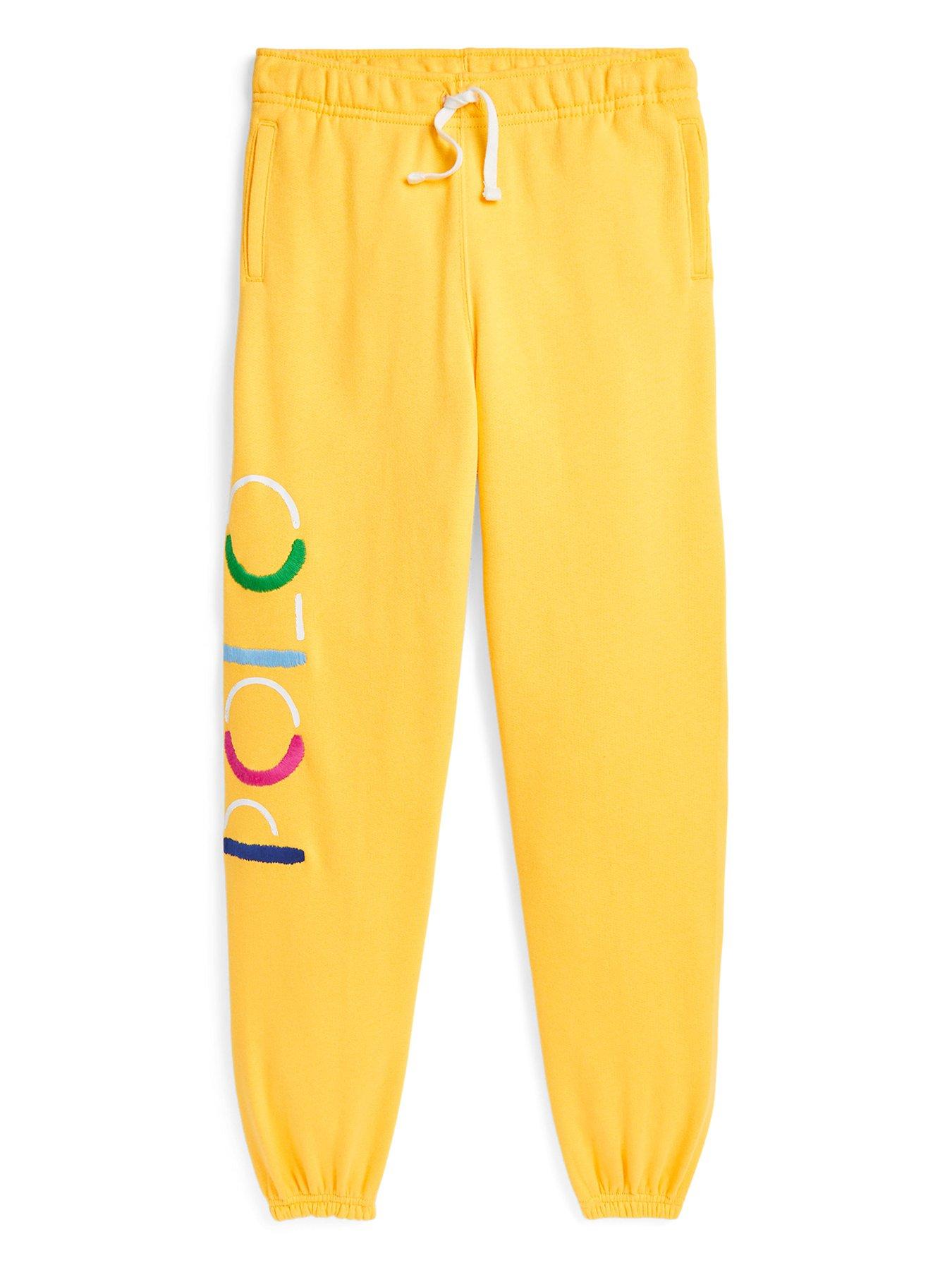 Girls Polo Graphic Joggers Chrome Yellow