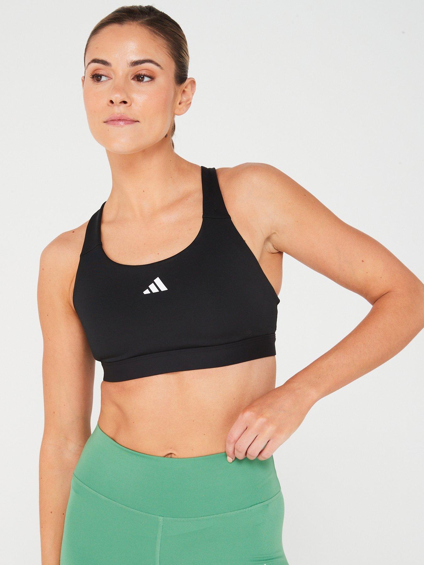 Image 6 of 6 of adidas Womens Training High Support Bra - Black
