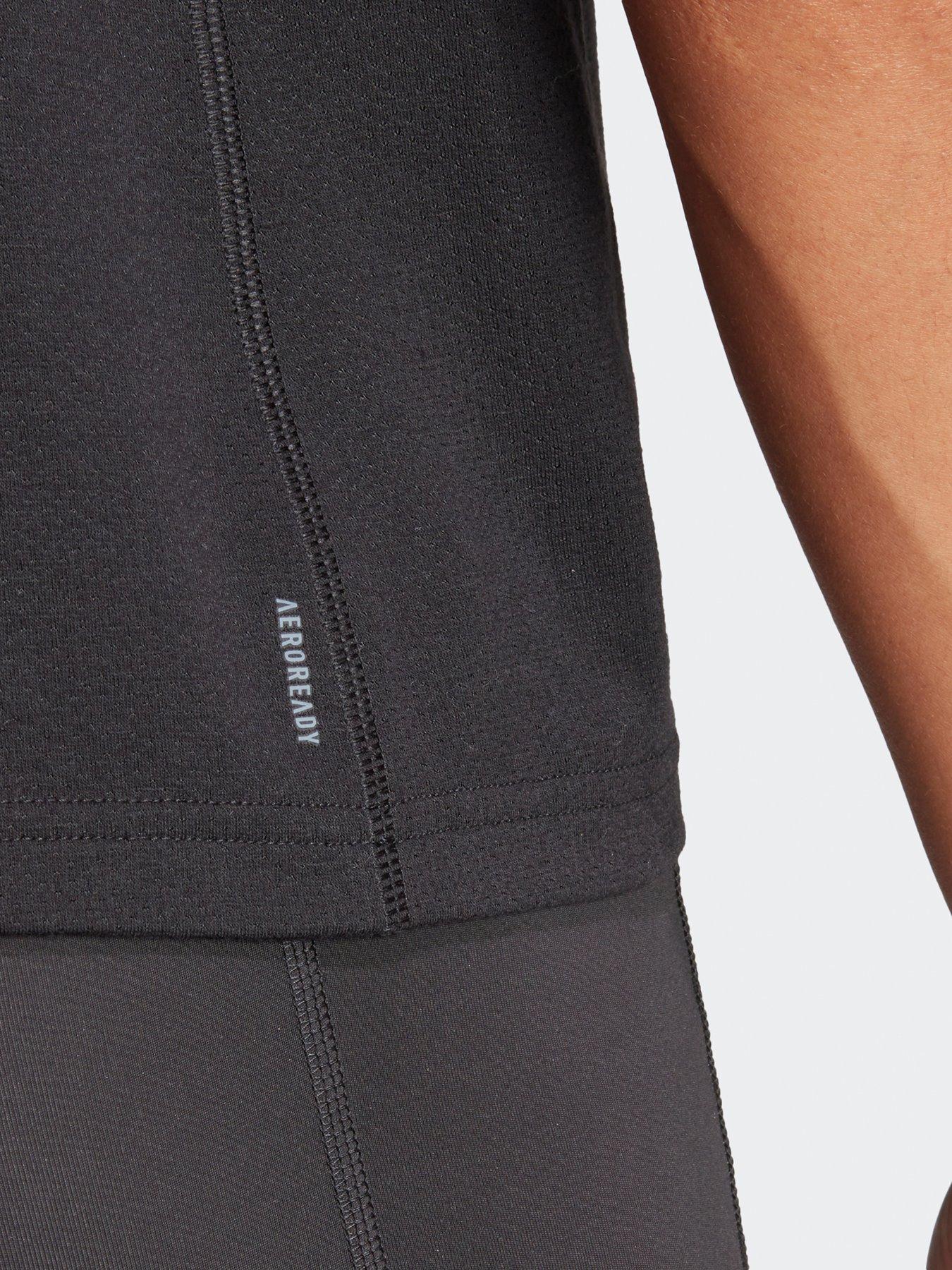 Image 5 of 5 of adidas Womens Train Essentials Logo Tank - Black - Black/White