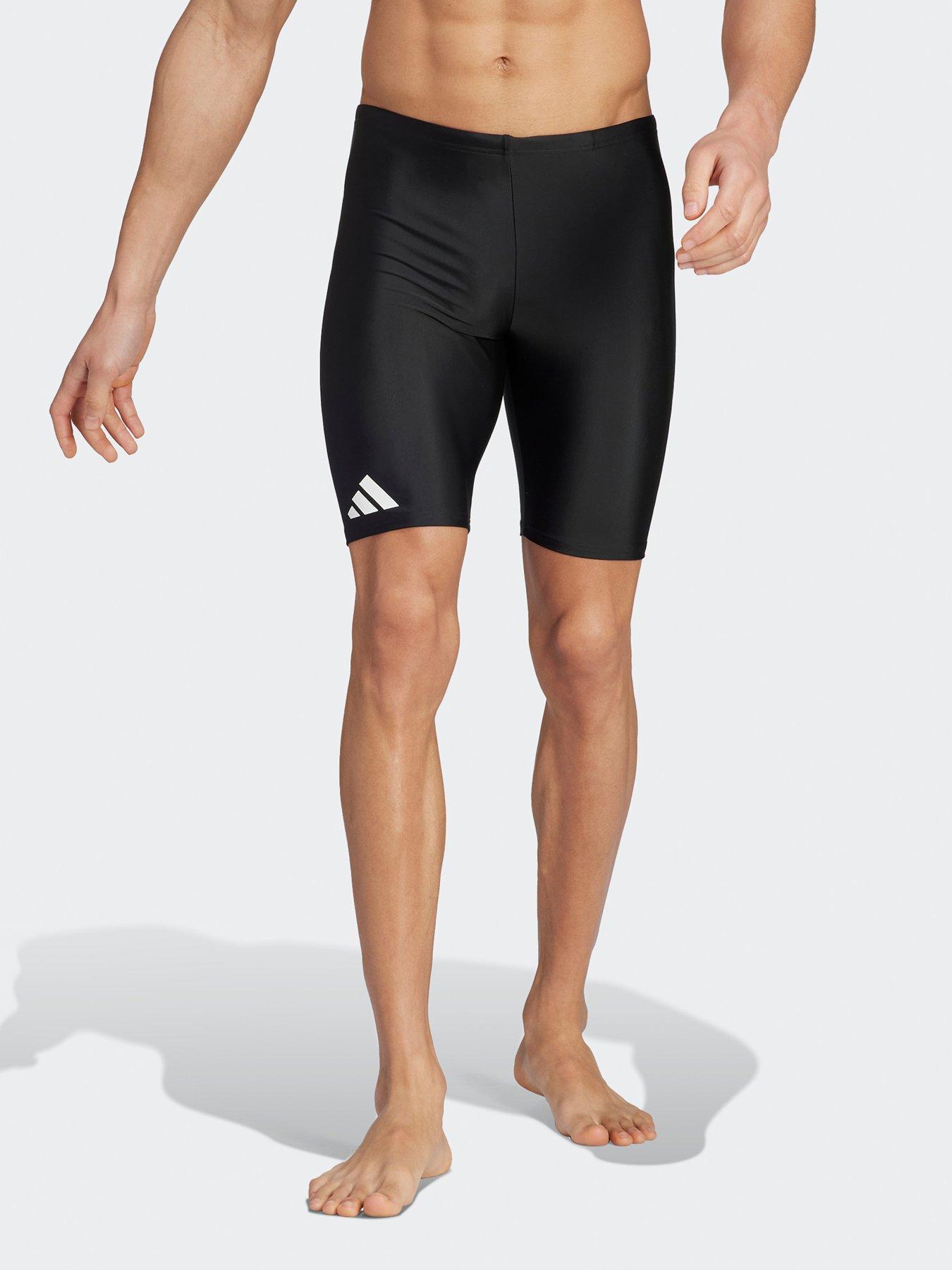 undefined Mens Solid Jammer Swim Shorts - Black