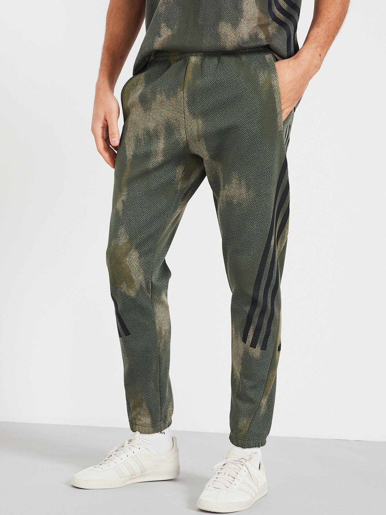 Adidas striped best sale joggers mens