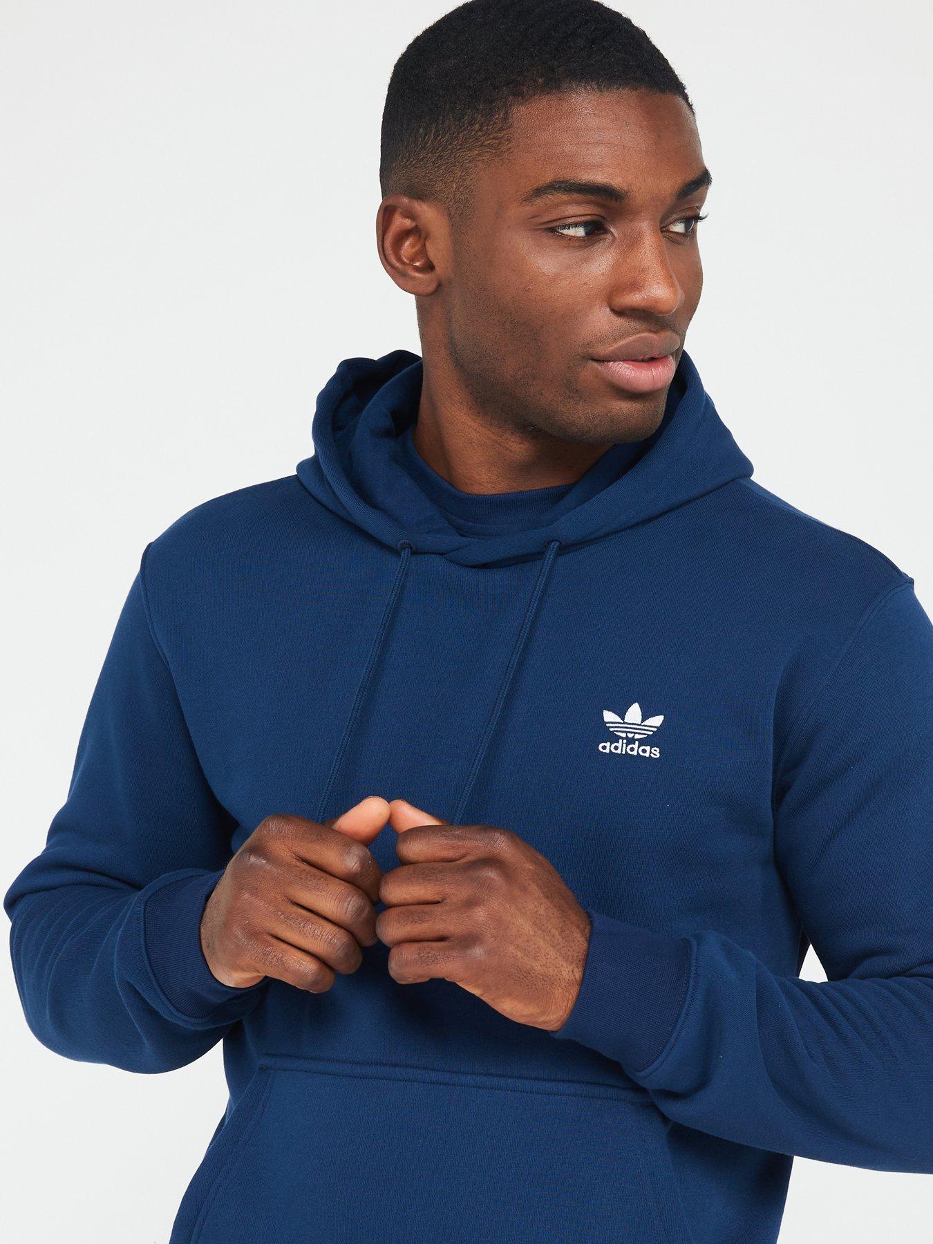 adidas Originals Men s Essential Trefoil Hoodie Navy Very