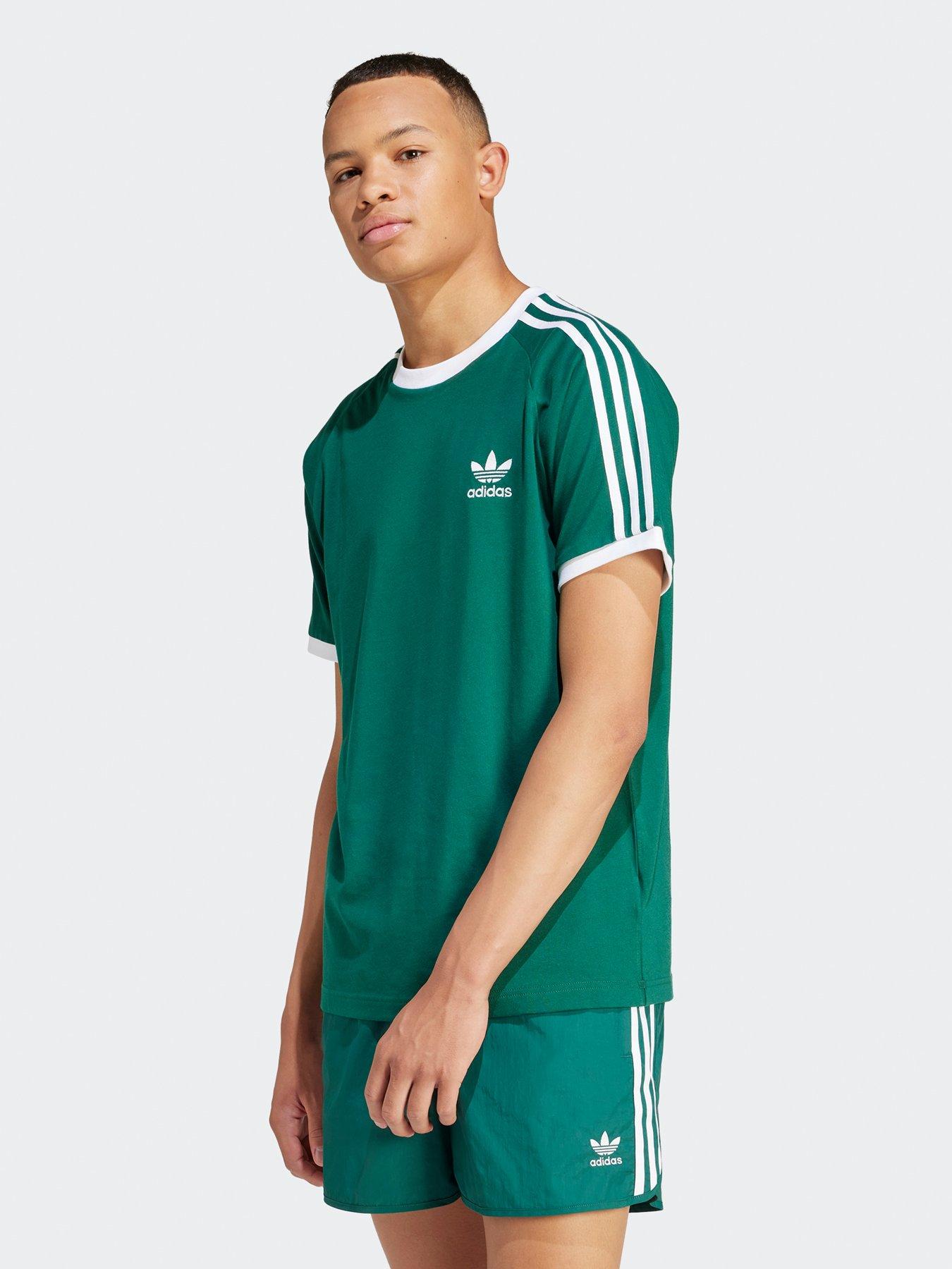 Adidas 3 stripe mens t shirt on sale