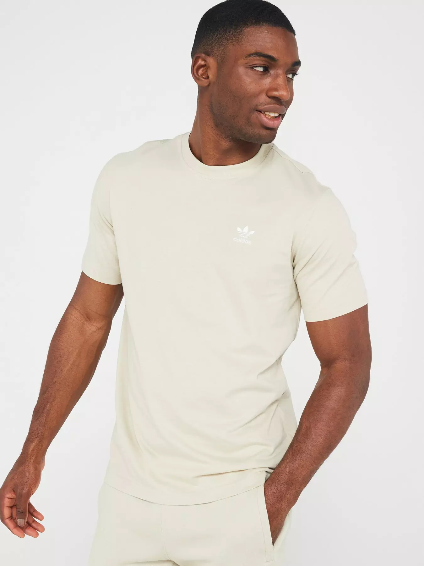 grey and white adidas t shirt