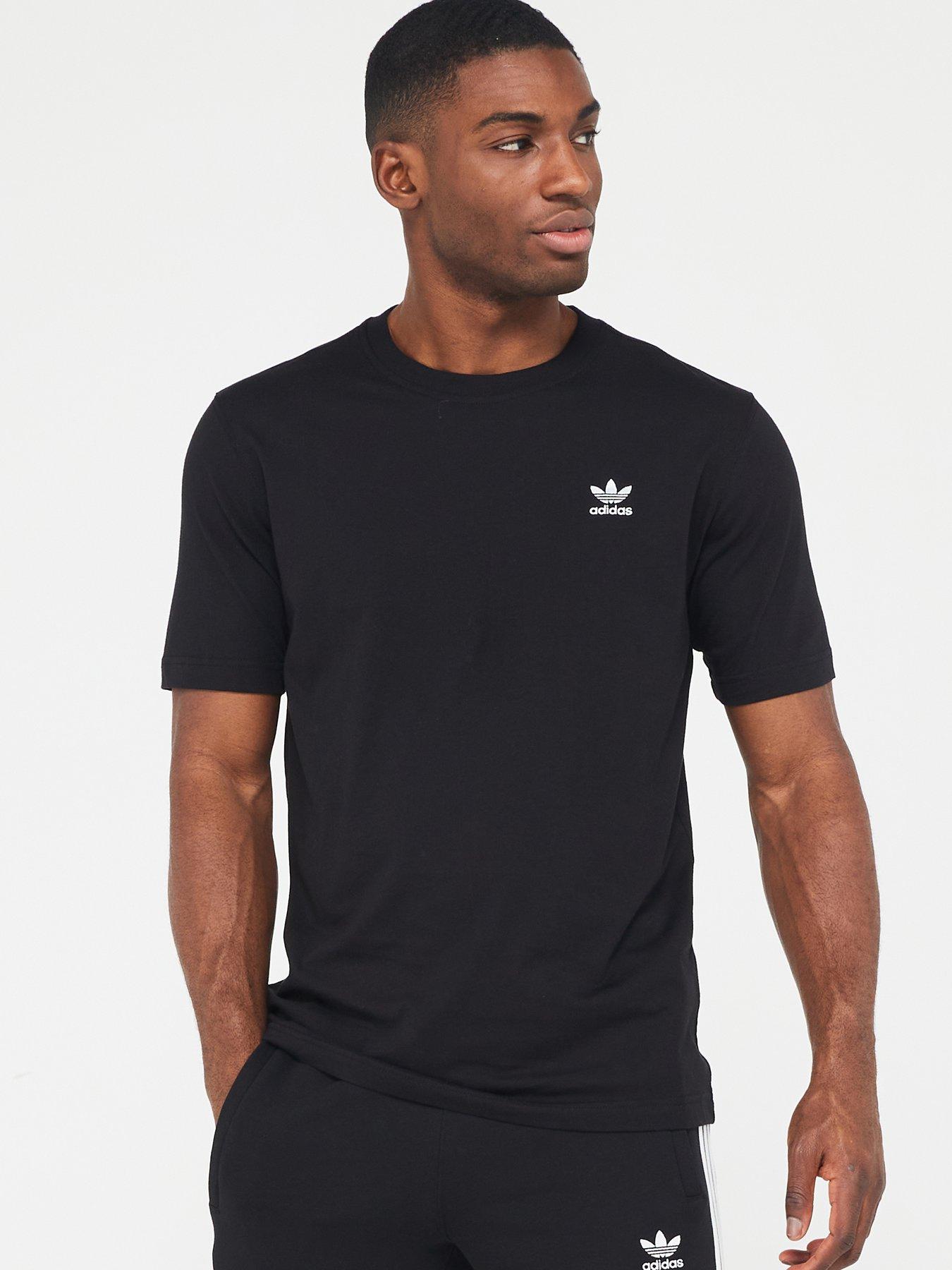 adidas Originals Men's Essential Trefoil T-Shirt - Black | very.co.uk