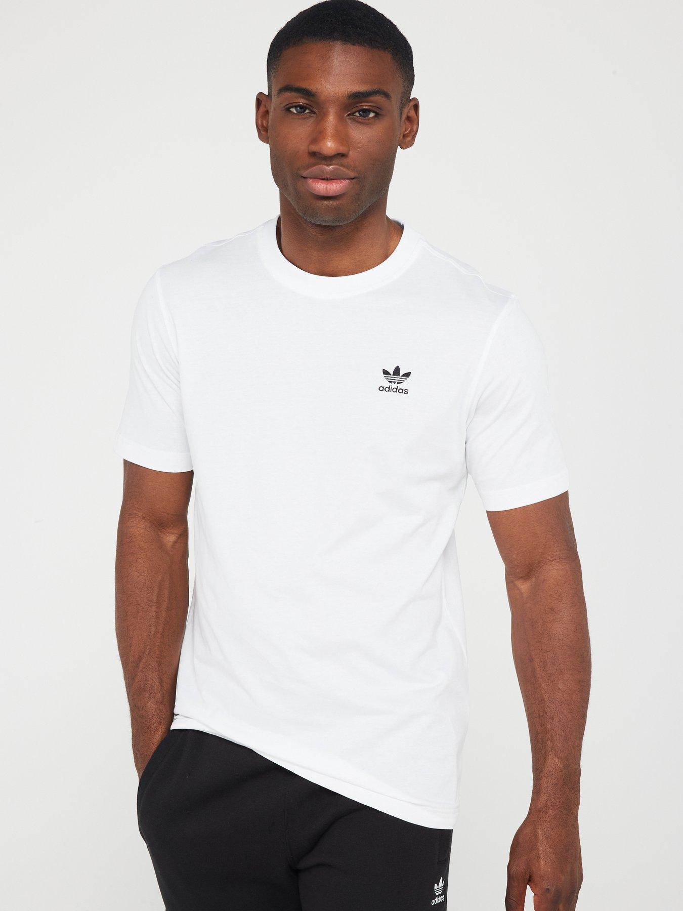 adidas Originals Men's Essential Trefoil T-Shirt - White | very.co.uk