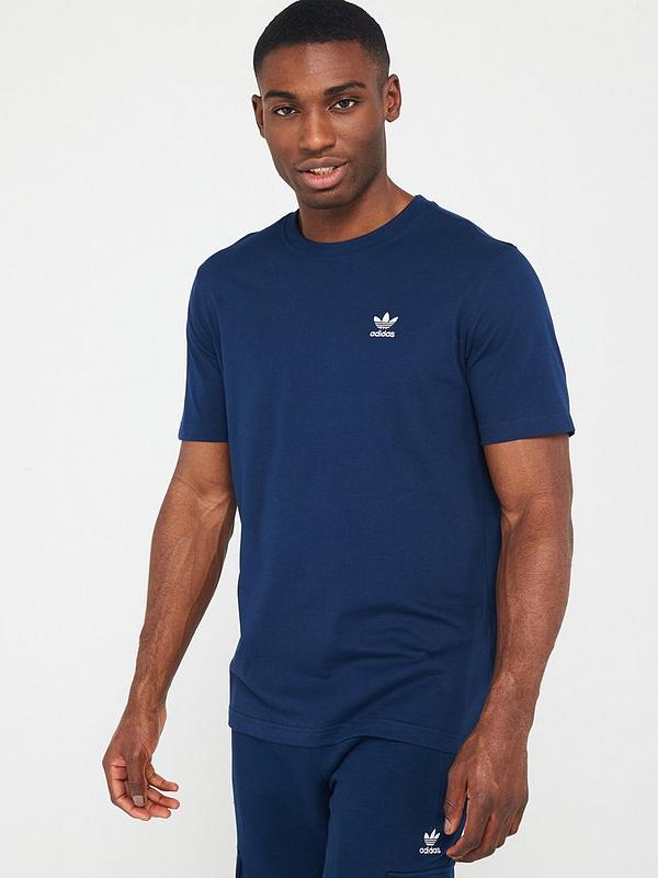 adidas Originals Mens Essential Trefoil T-Shirt - Navy | Very.co.uk