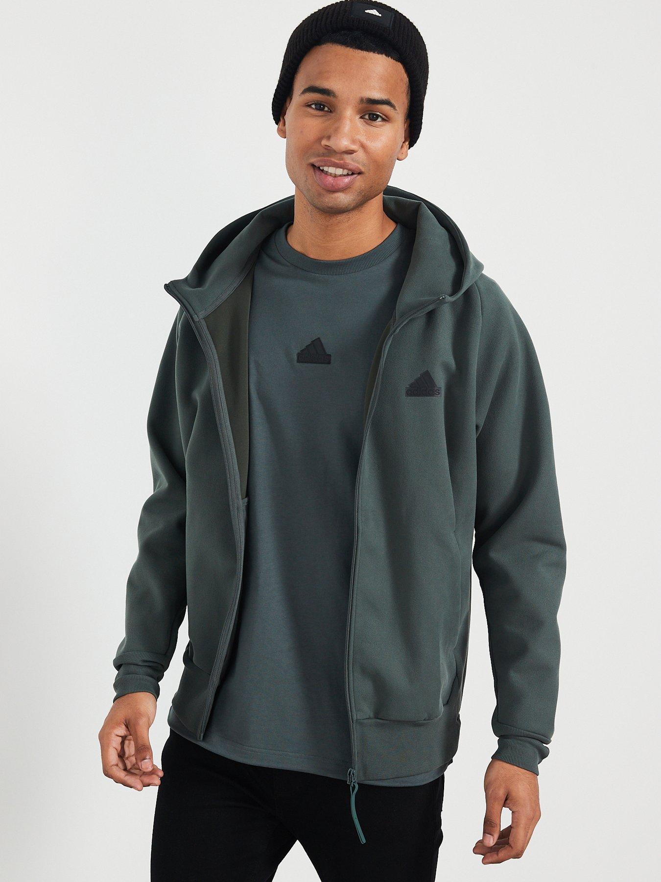 Mens army clearance green adidas hoodie