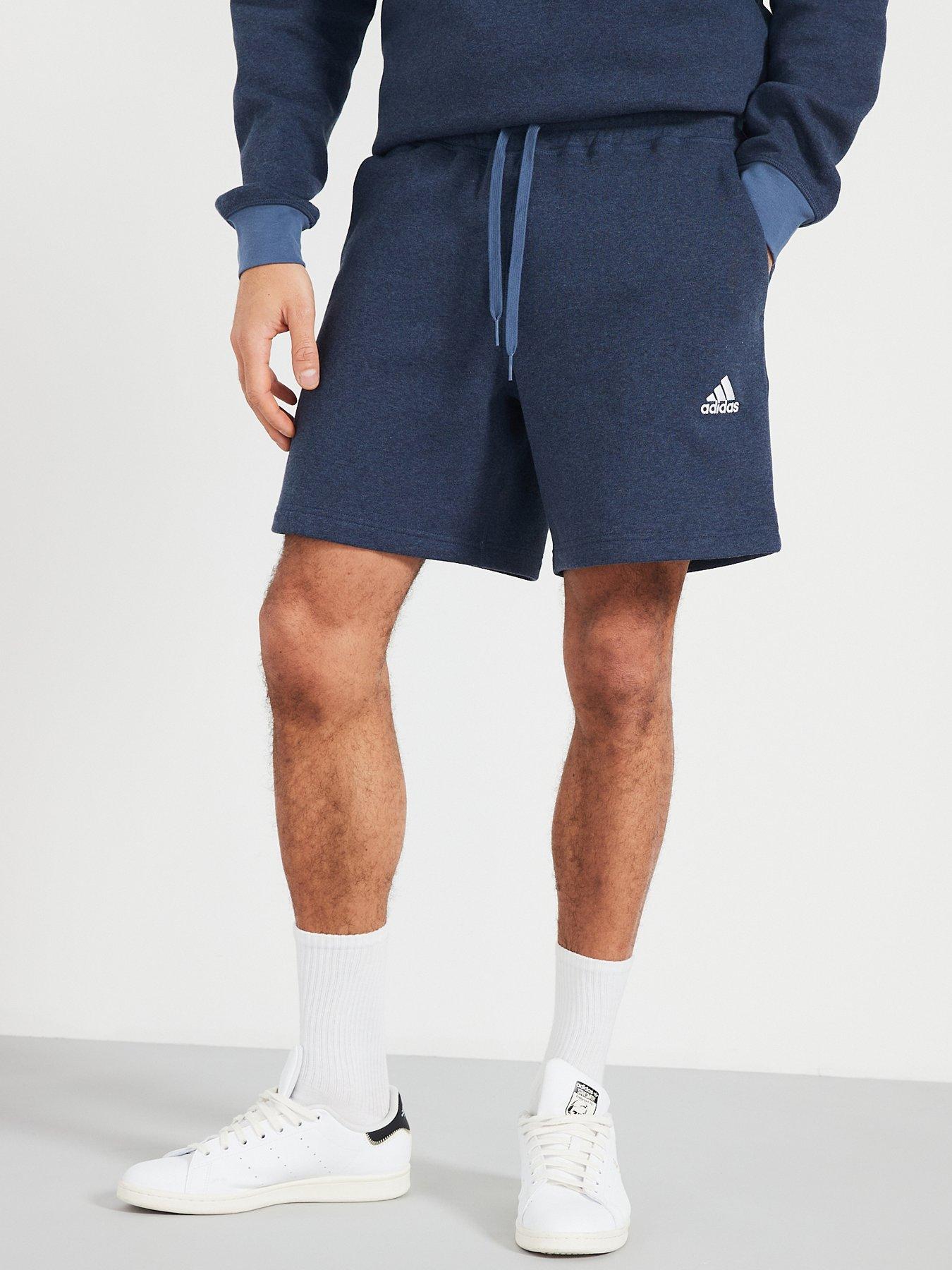 Image 1 of 6 of adidas Sportswear Mens Essentials Melange Shorts - Navy
