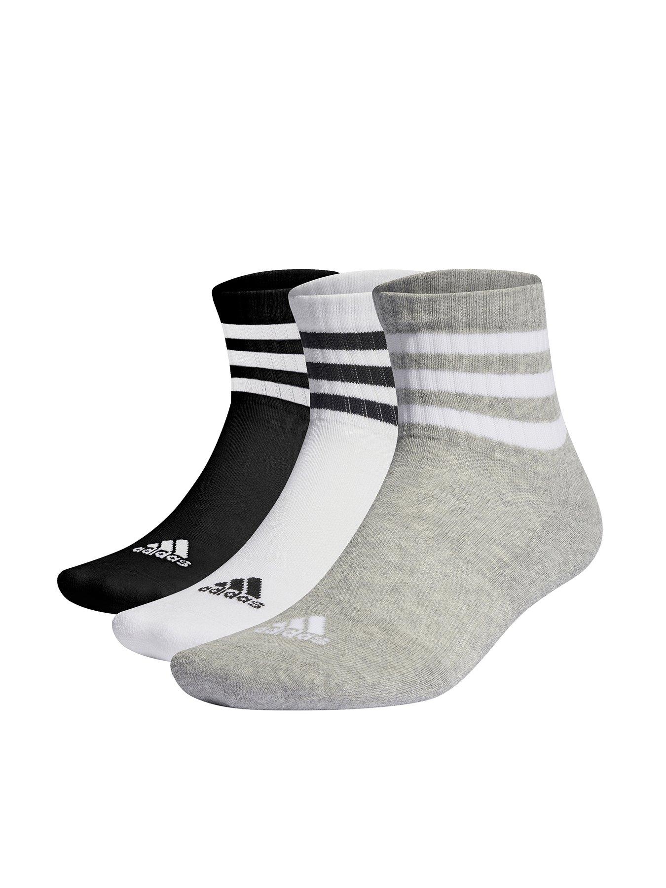Image 1 of 2 of adidas Sportswear Unisex 3 Pack Cushioned 3 Stripe Mid Soc - Multi