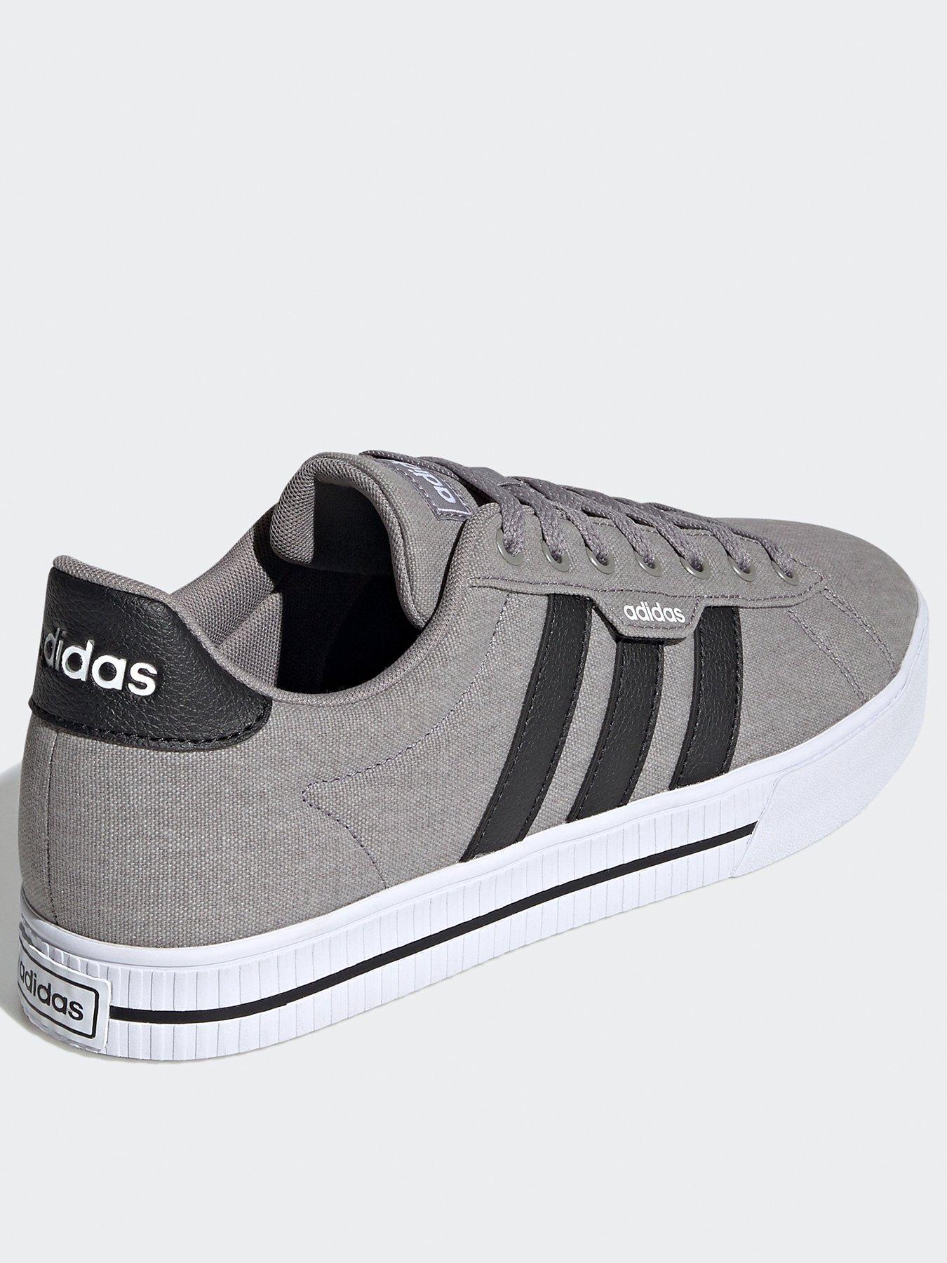 Black adidas best sale canvas trainers