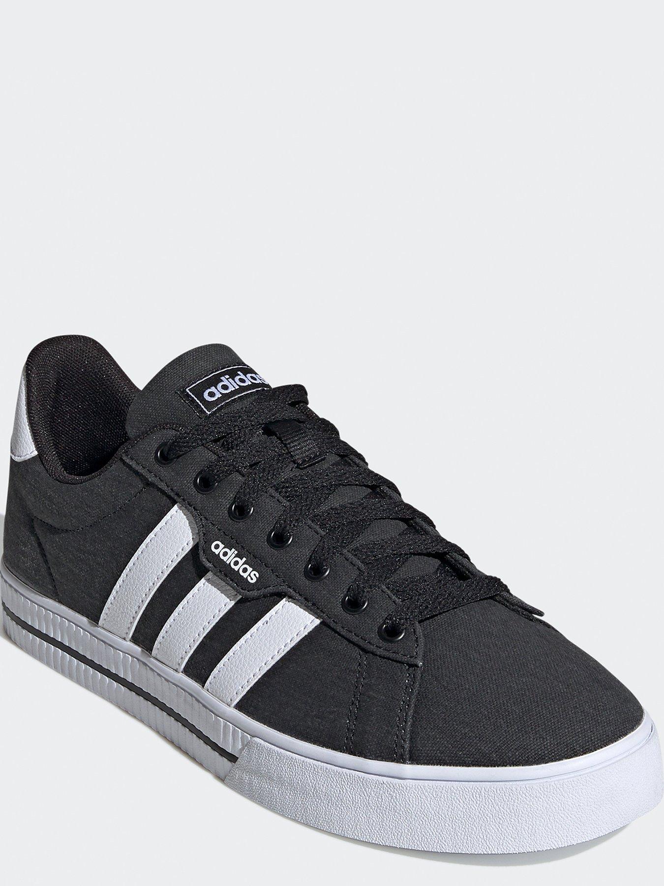 Black canvas adidas best sale