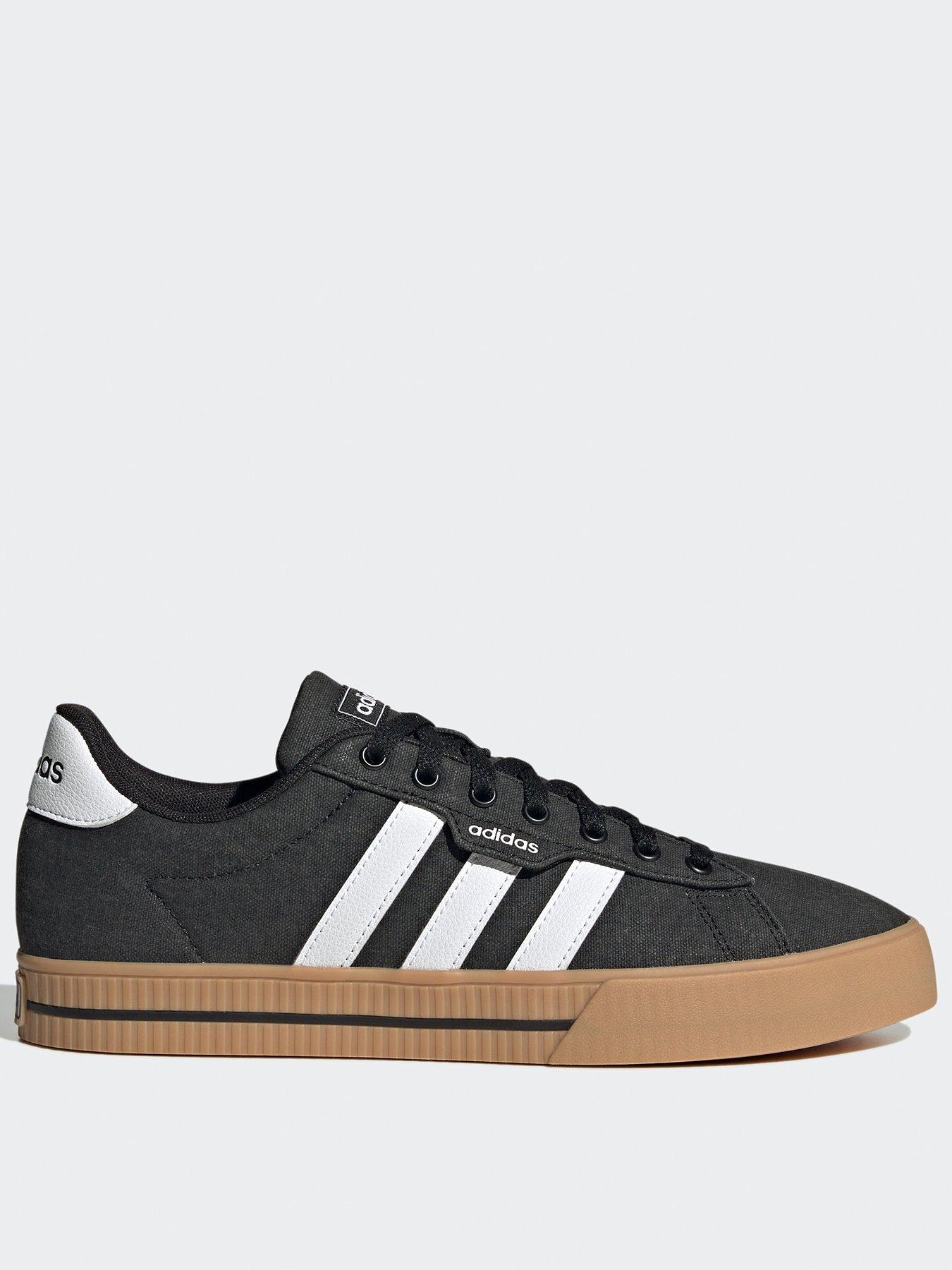 Adidas black 2025 canvas trainers