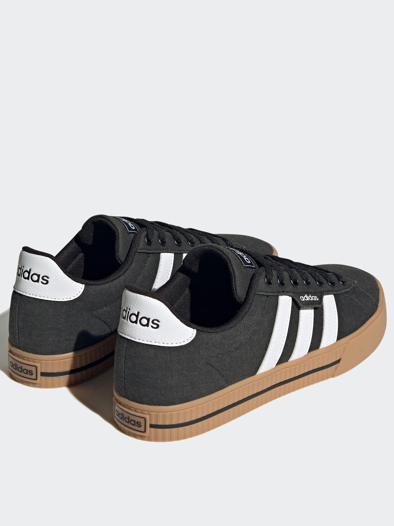 adidas Sportswear Mens Canvas Daily 3.0 Trainers - Black/Gum | Very.co.uk