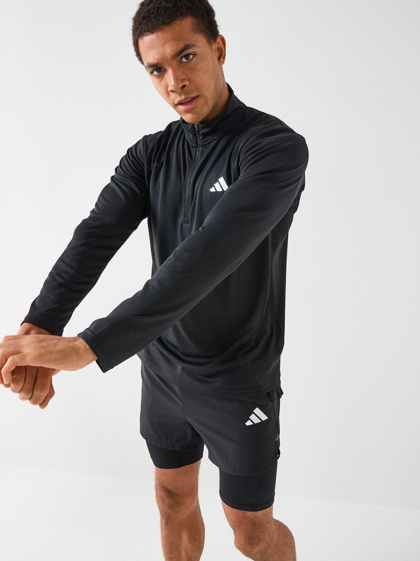 adidas Men's Train Essentials 1/4 Zip Top - Black