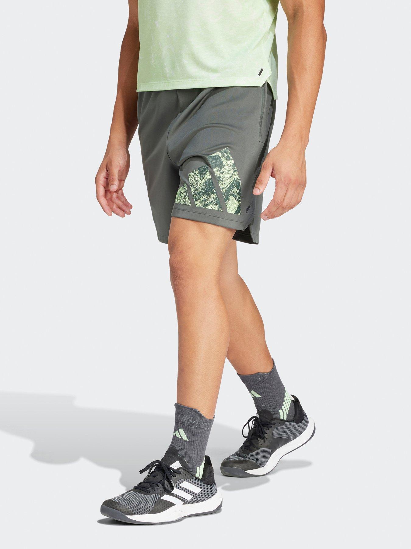 undefined Mens Training Camo Knit Logo Shorts - Navy