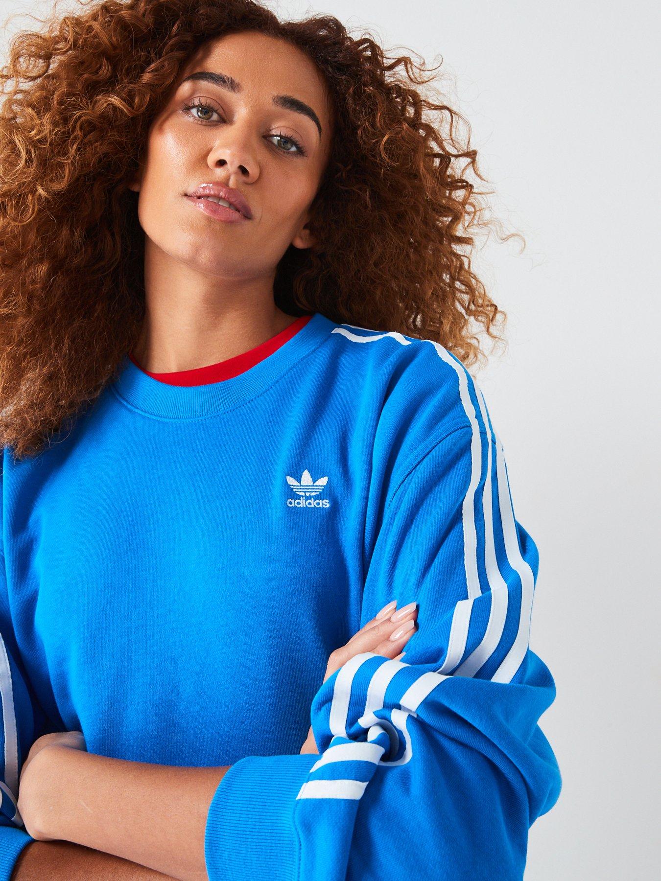 Adidas blue jumper womens best sale