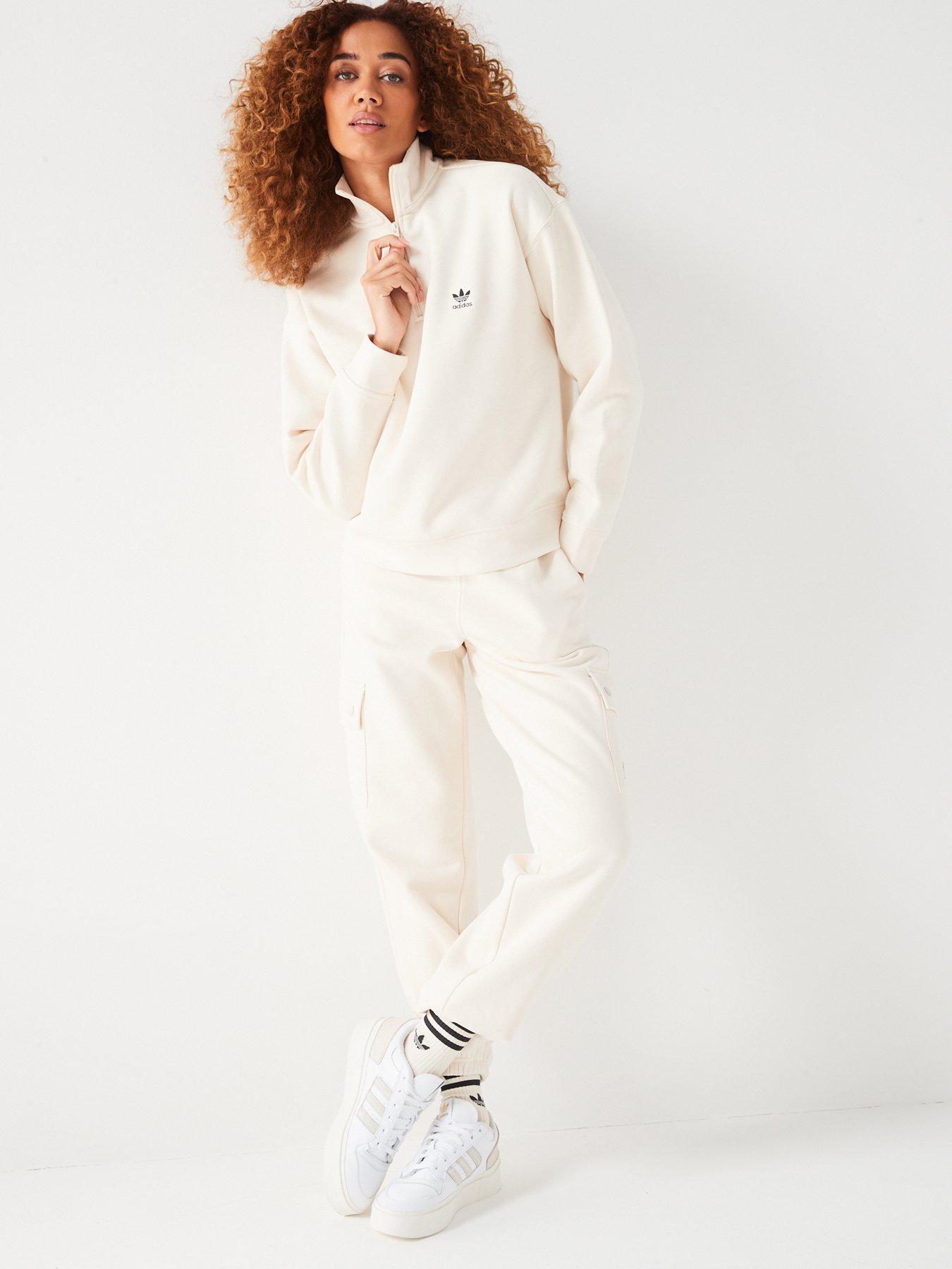 Womens white sale adidas sweatshirt