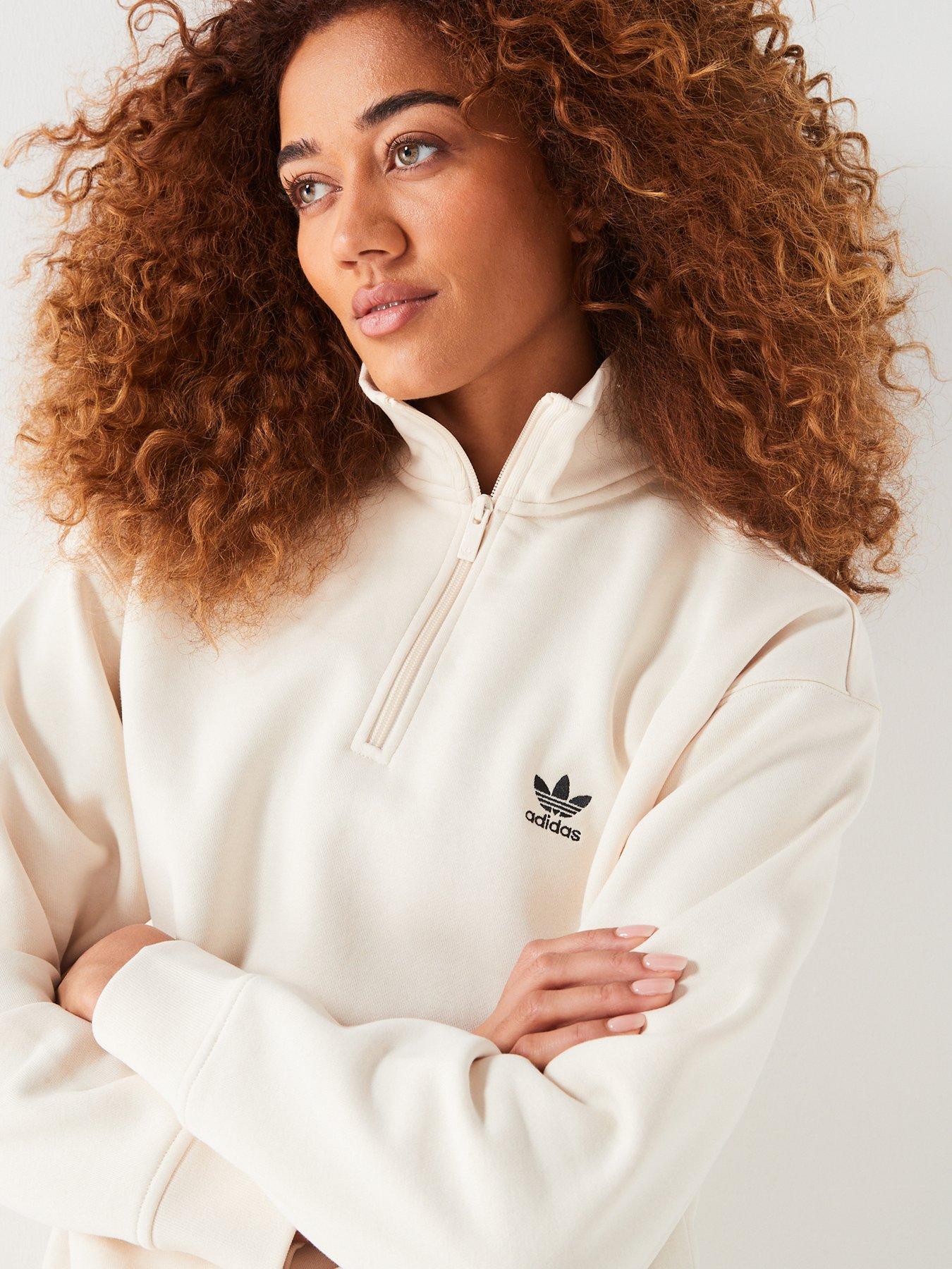 Adidas half zip hoodie women's hotsell