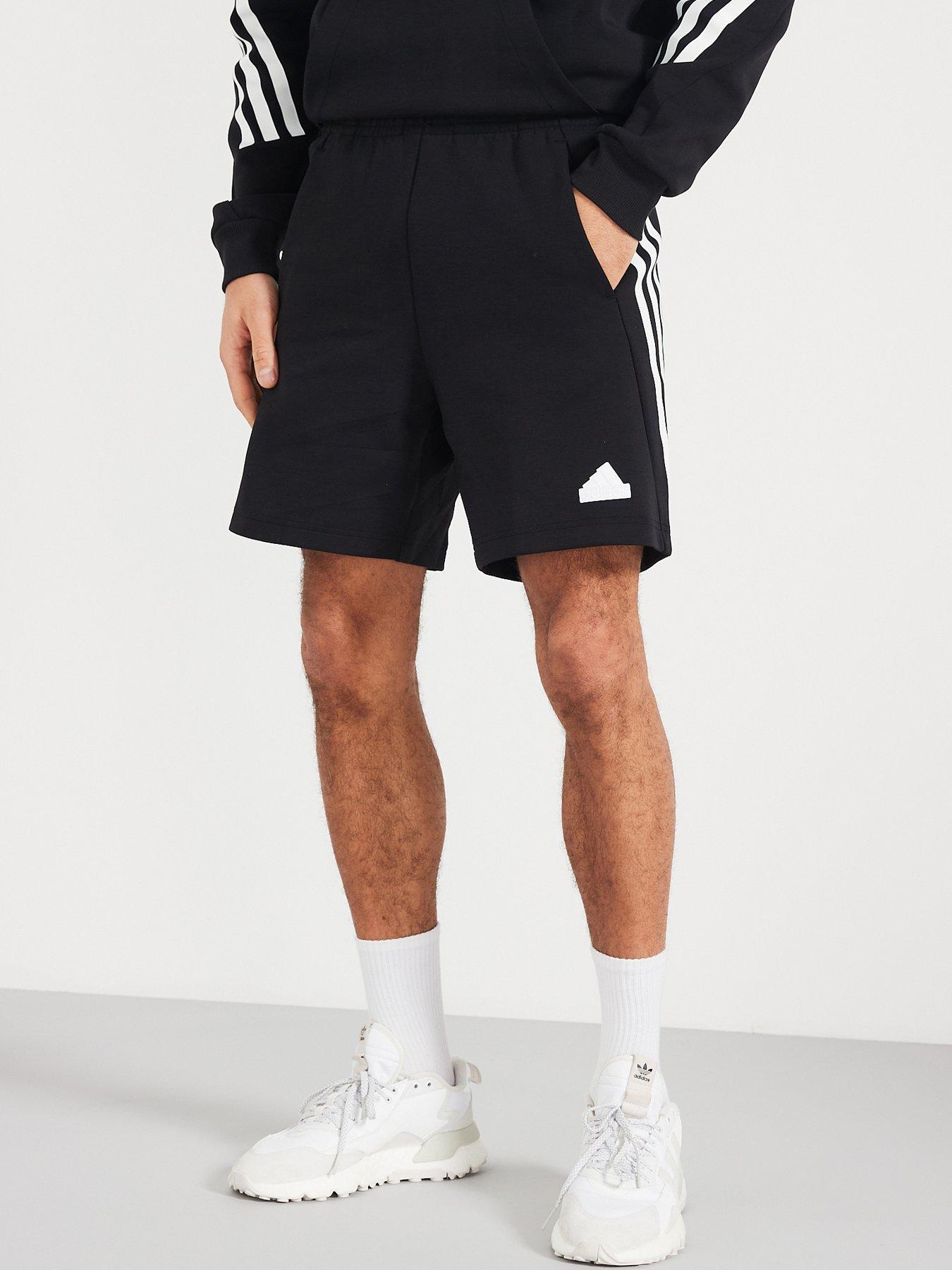 adidas Sportswear Mens 3 Stripe Shorts - Black | very.co.uk